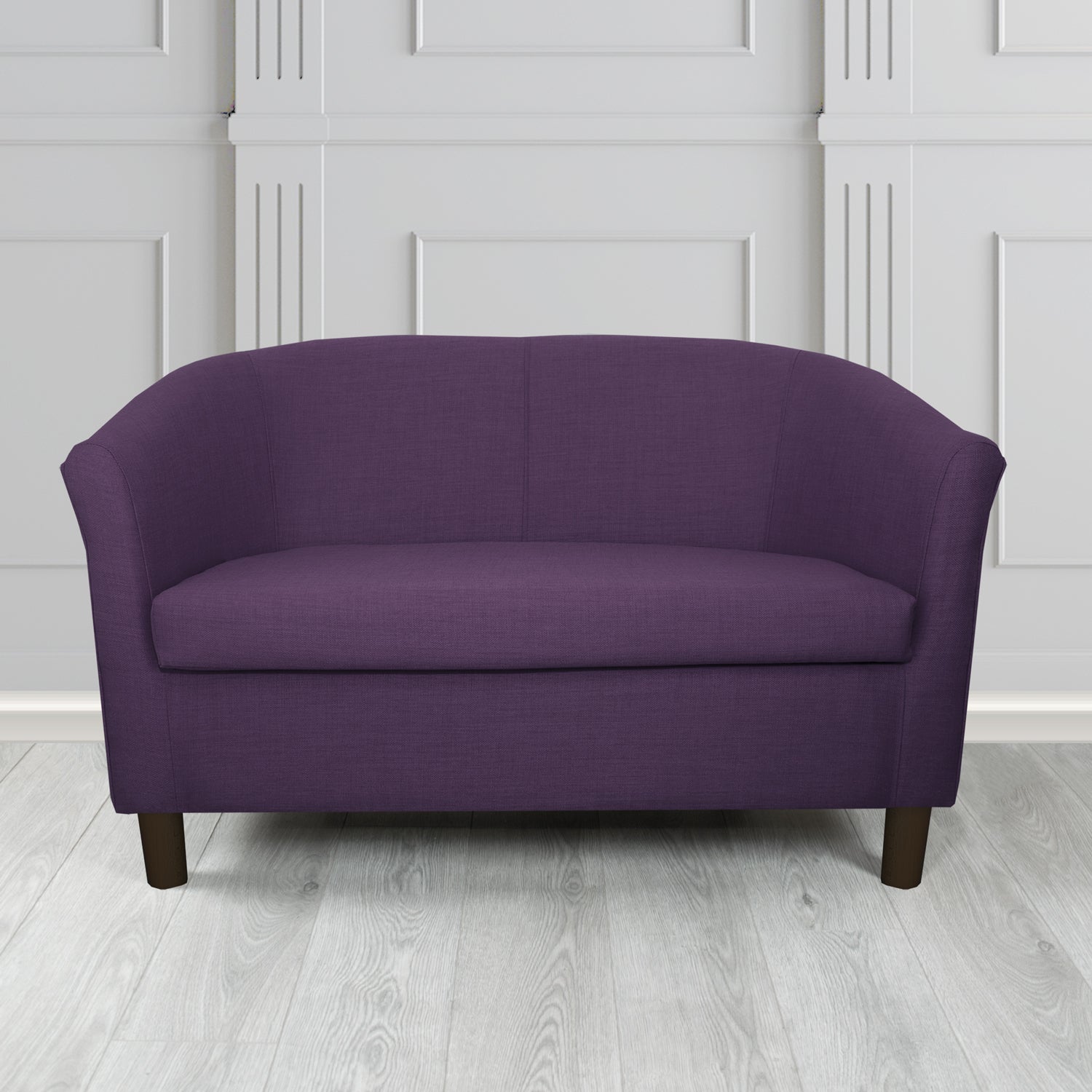 Tuscany 2 Seater Tub Sofa in Agua Fabrics Linetta Contract Crib 5 Fabric - Antimicrobial & Waterproof