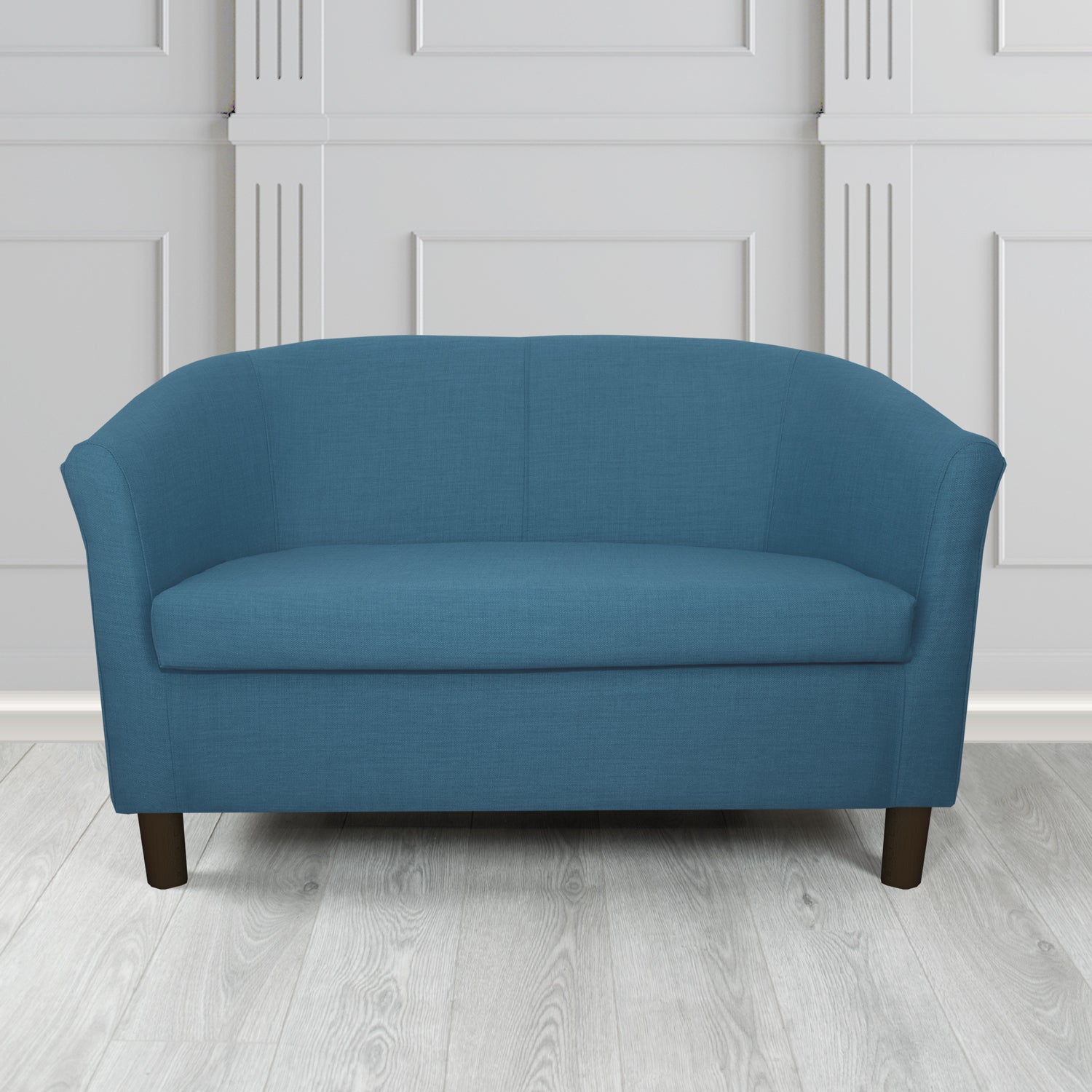 Tuscany 2 Seater Tub Sofa in Agua Fabrics Linetta Contract Crib 5 Fabric - Antimicrobial & Waterproof