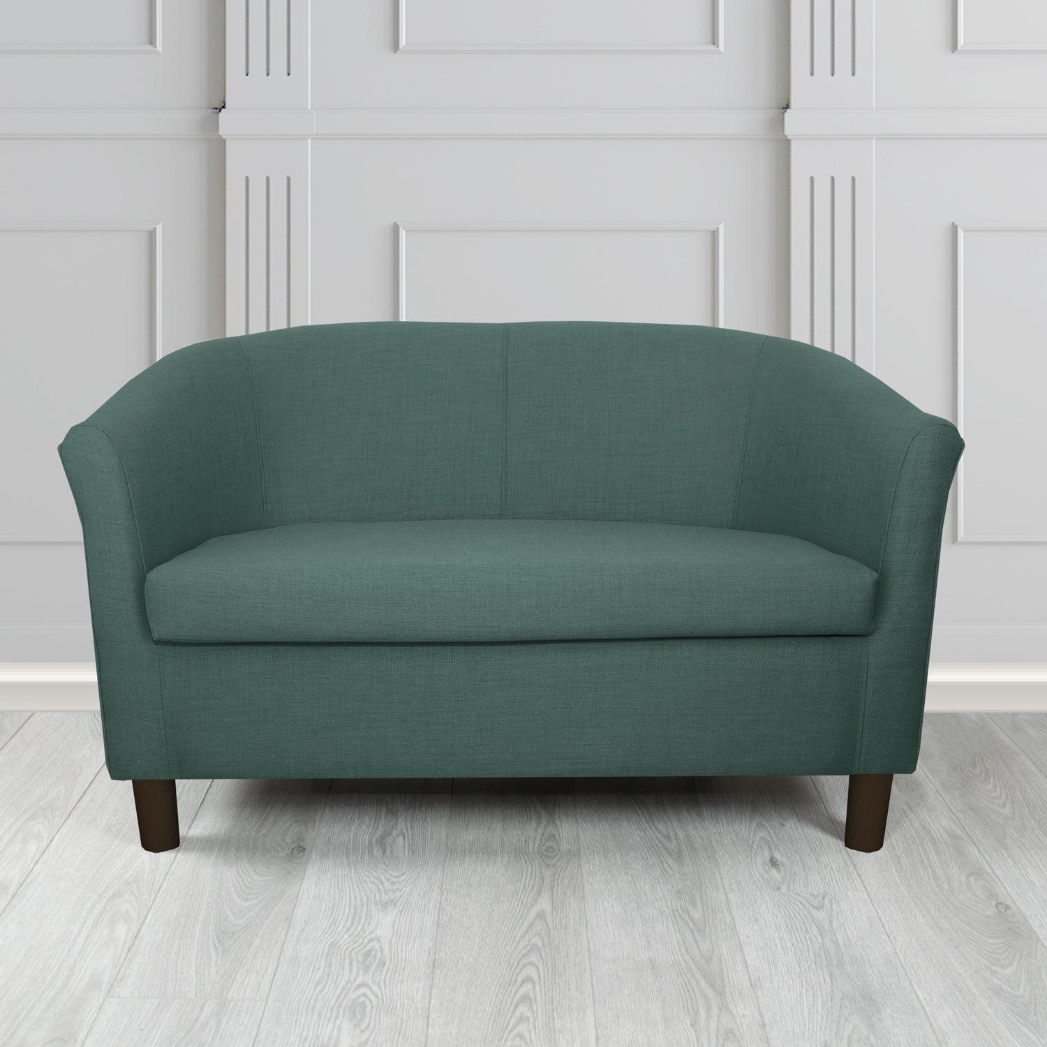 Tuscany 2 Seater Tub Sofa in Agua Fabrics Linetta Contract Crib 5 Fabric - Antimicrobial & Waterproof