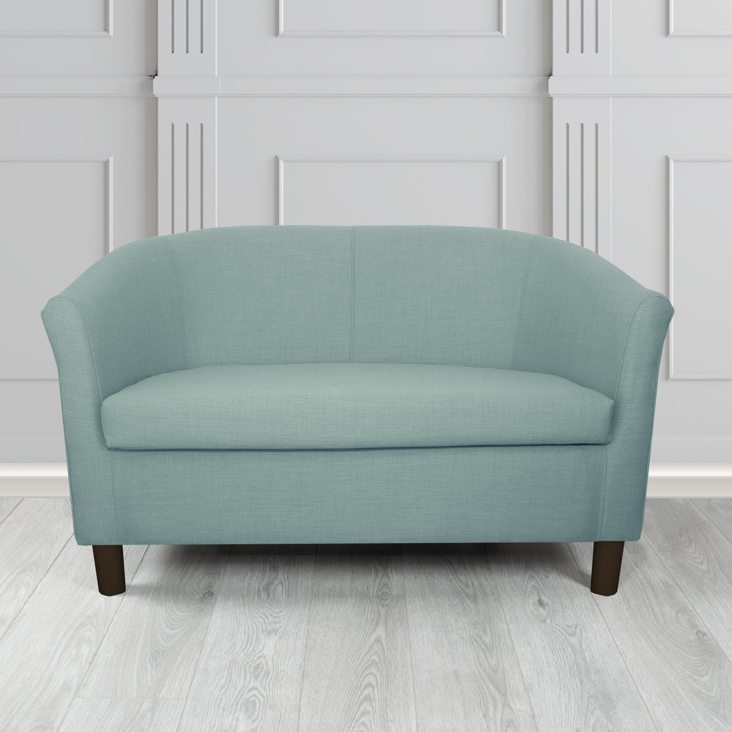 Tuscany 2 Seater Tub Sofa in Agua Fabrics Linetta Contract Crib 5 Fabric - Antimicrobial & Waterproof