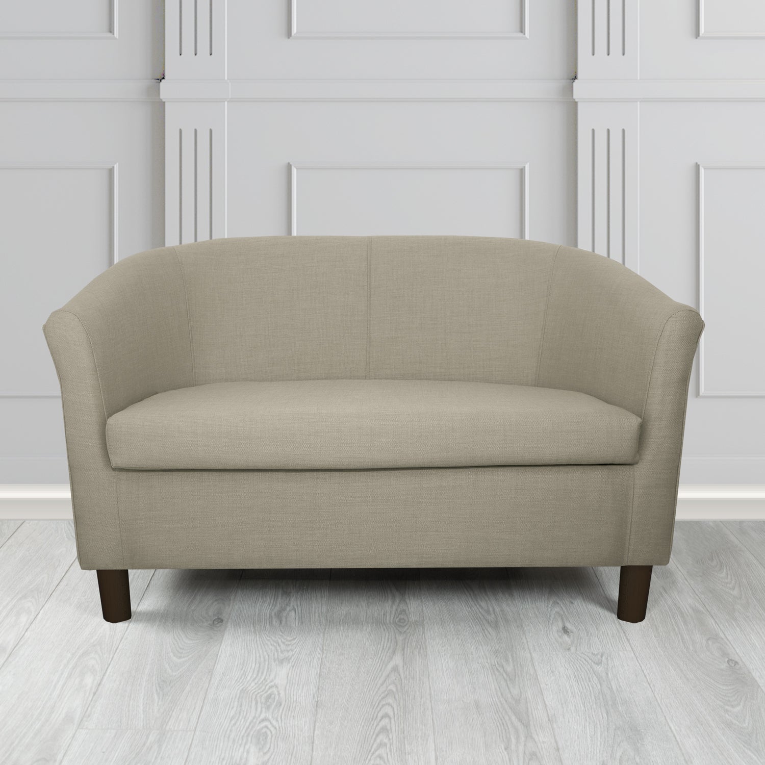 Tuscany 2 Seater Tub Sofa in Agua Fabrics Linetta Contract Crib 5 Fabric - Antimicrobial & Waterproof