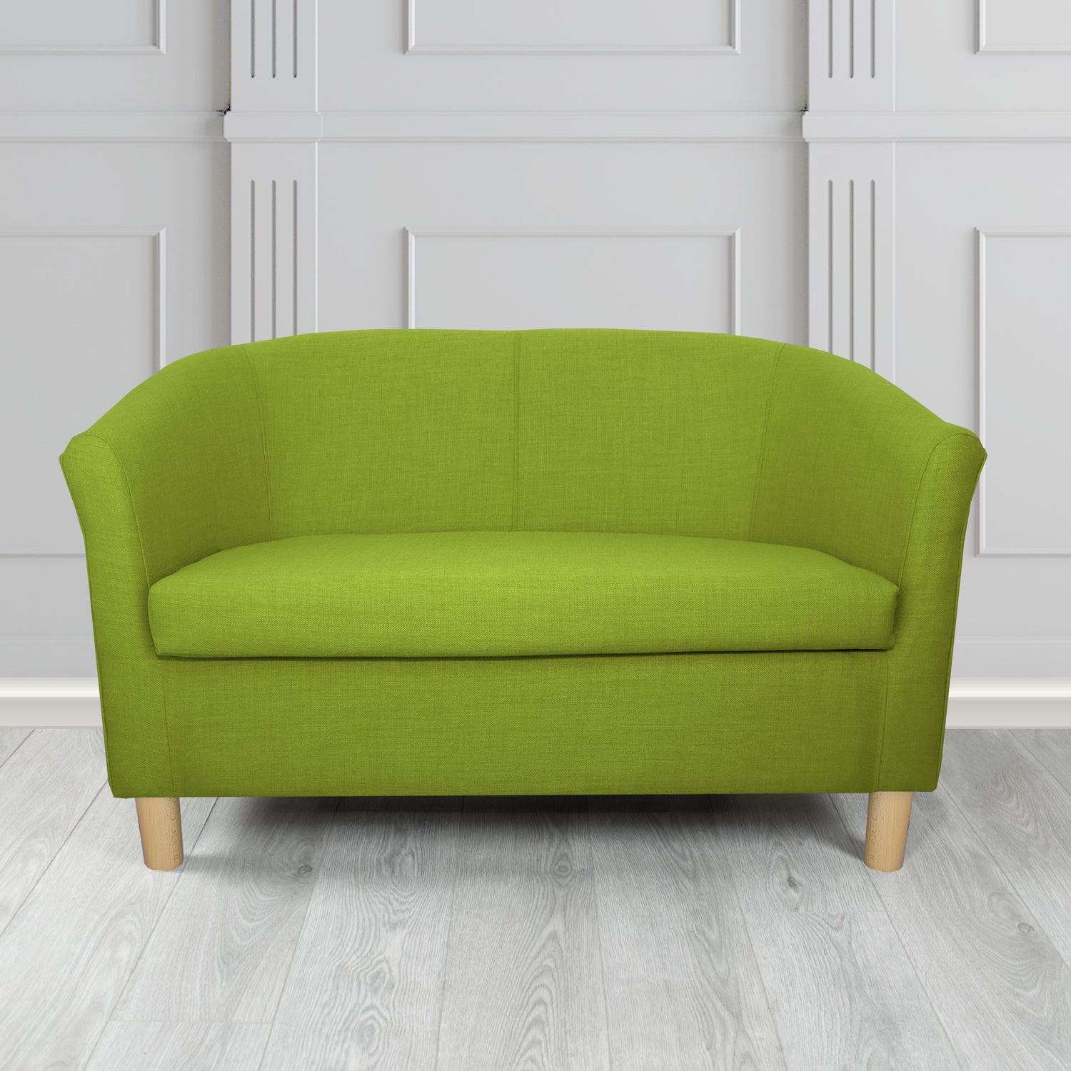 Tuscany 2 Seater Tub Sofa in Agua Fabrics Linetta Contract Crib 5 Fabric - Antimicrobial & Waterproof
