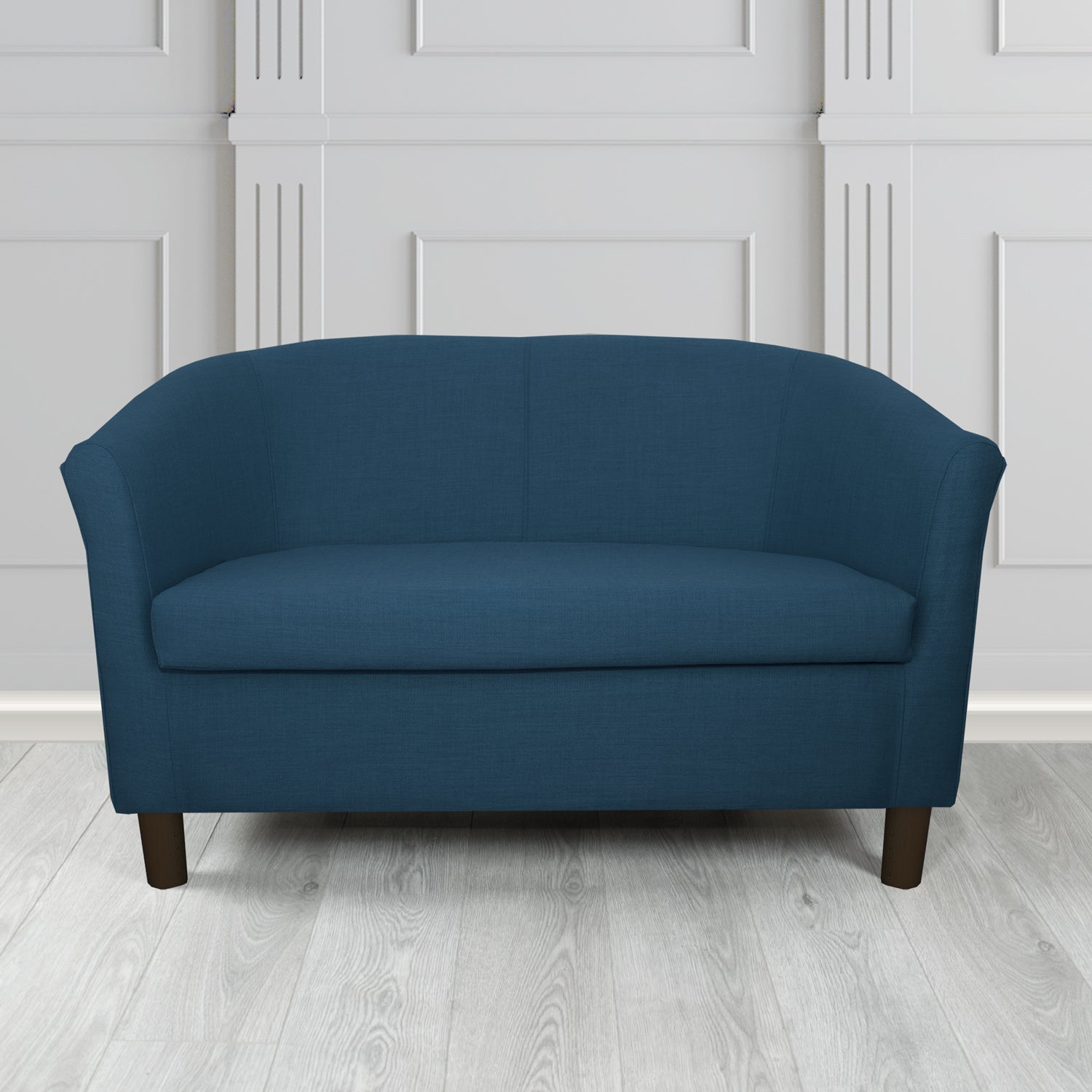 Tuscany 2 Seater Tub Sofa in Agua Fabrics Linetta Contract Crib 5 Fabric - Antimicrobial & Waterproof