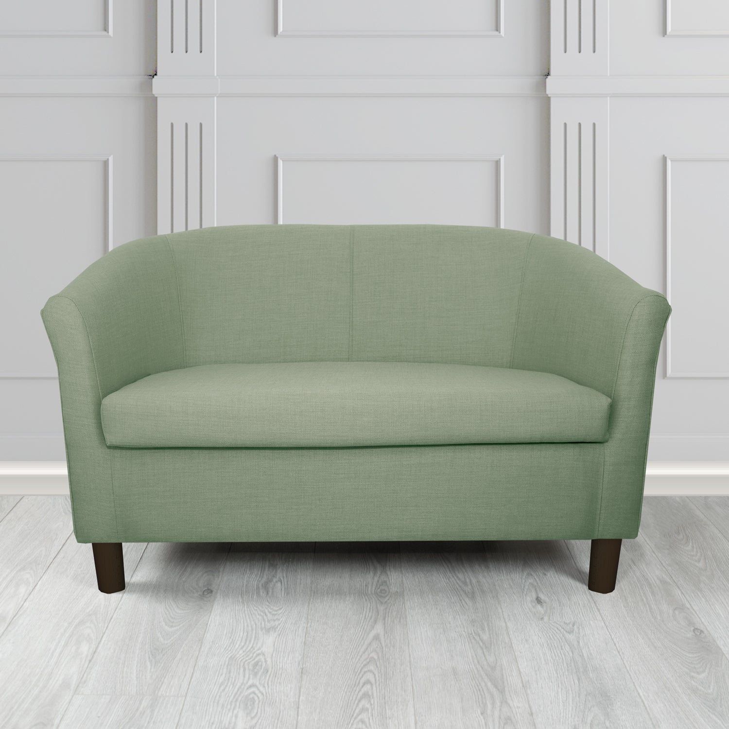 Tuscany 2 Seater Tub Sofa in Agua Fabrics Linetta Contract Crib 5 Fabric - Antimicrobial & Waterproof