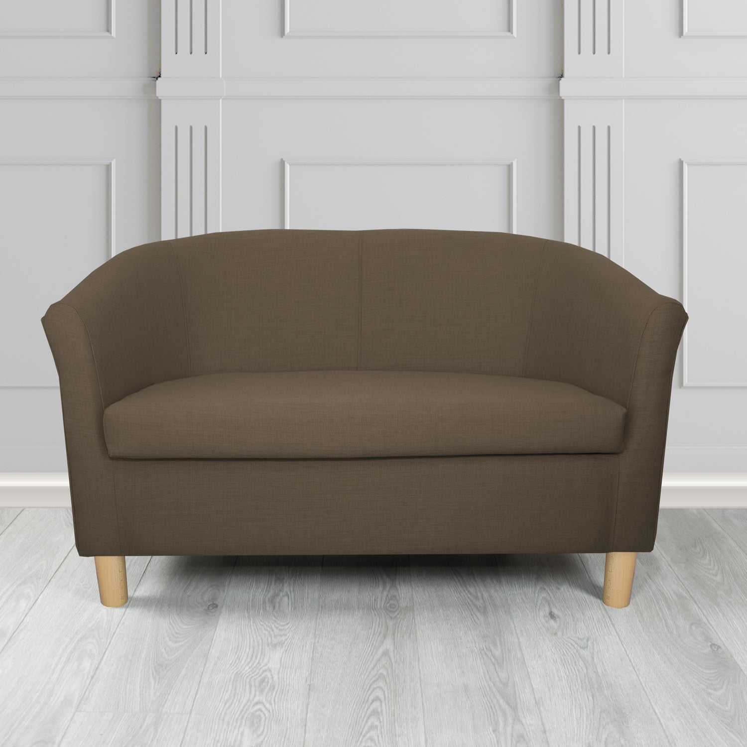 Tuscany 2 Seater Tub Sofa in Agua Fabrics Linetta Contract Crib 5 Fabric - Antimicrobial & Waterproof