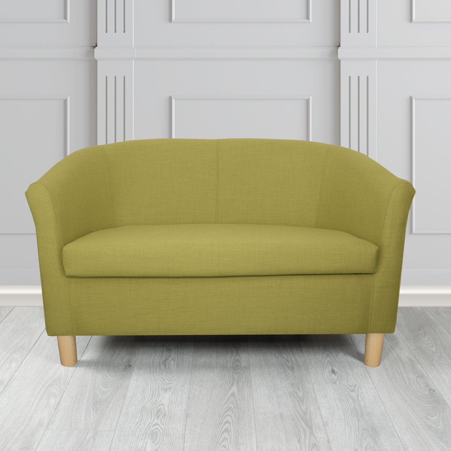 Tuscany 2 Seater Tub Sofa in Agua Fabrics Linetta Contract Crib 5 Fabric - Antimicrobial & Waterproof