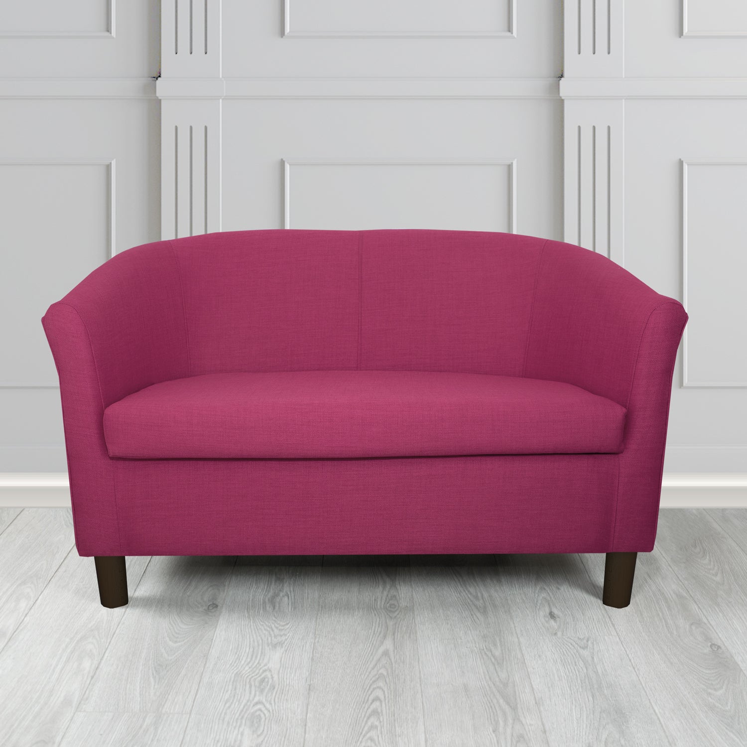 Tuscany 2 Seater Tub Sofa in Agua Fabrics Linetta Contract Crib 5 Fabric - Antimicrobial & Waterproof