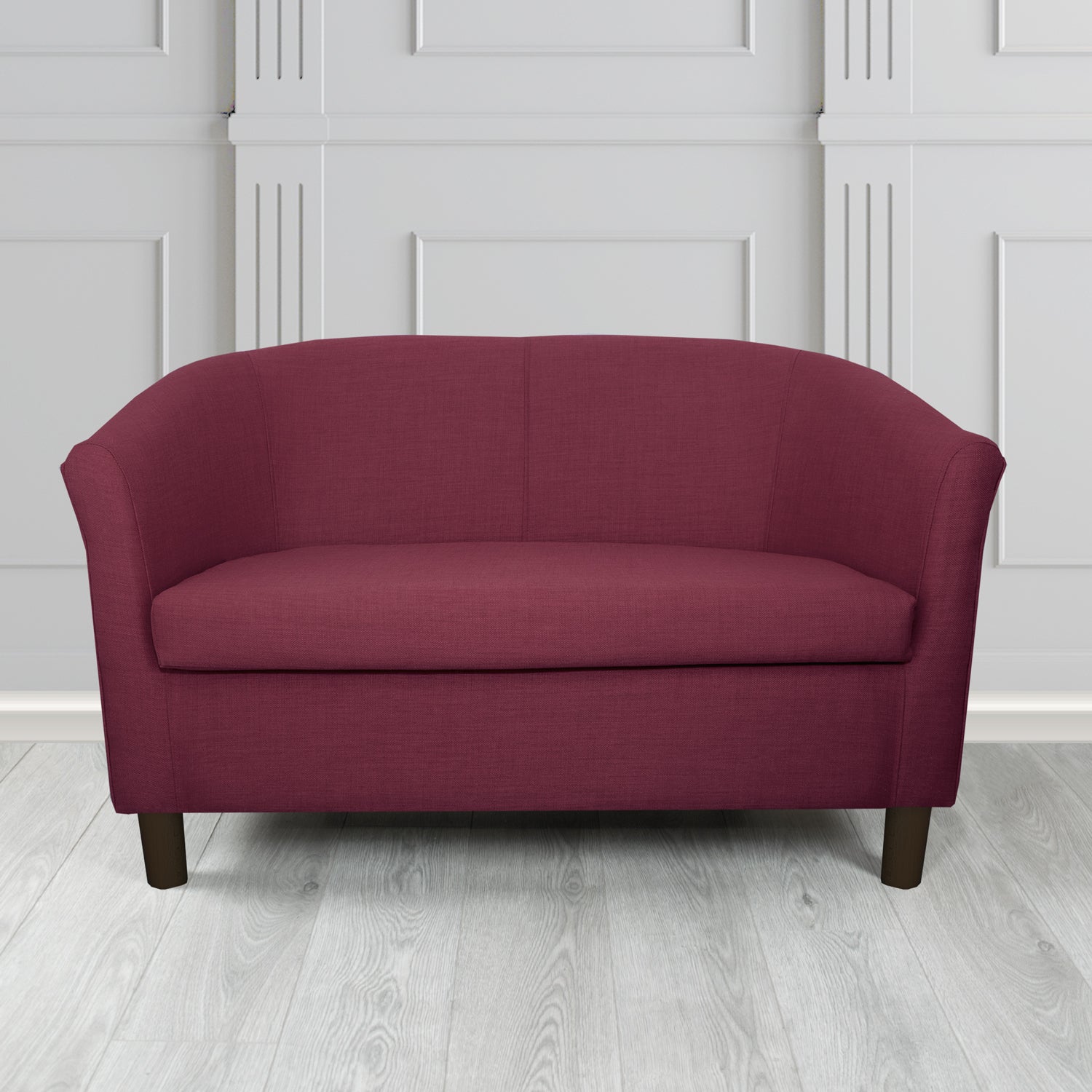 Tuscany 2 Seater Tub Sofa in Agua Fabrics Linetta Contract Crib 5 Fabric - Antimicrobial & Waterproof
