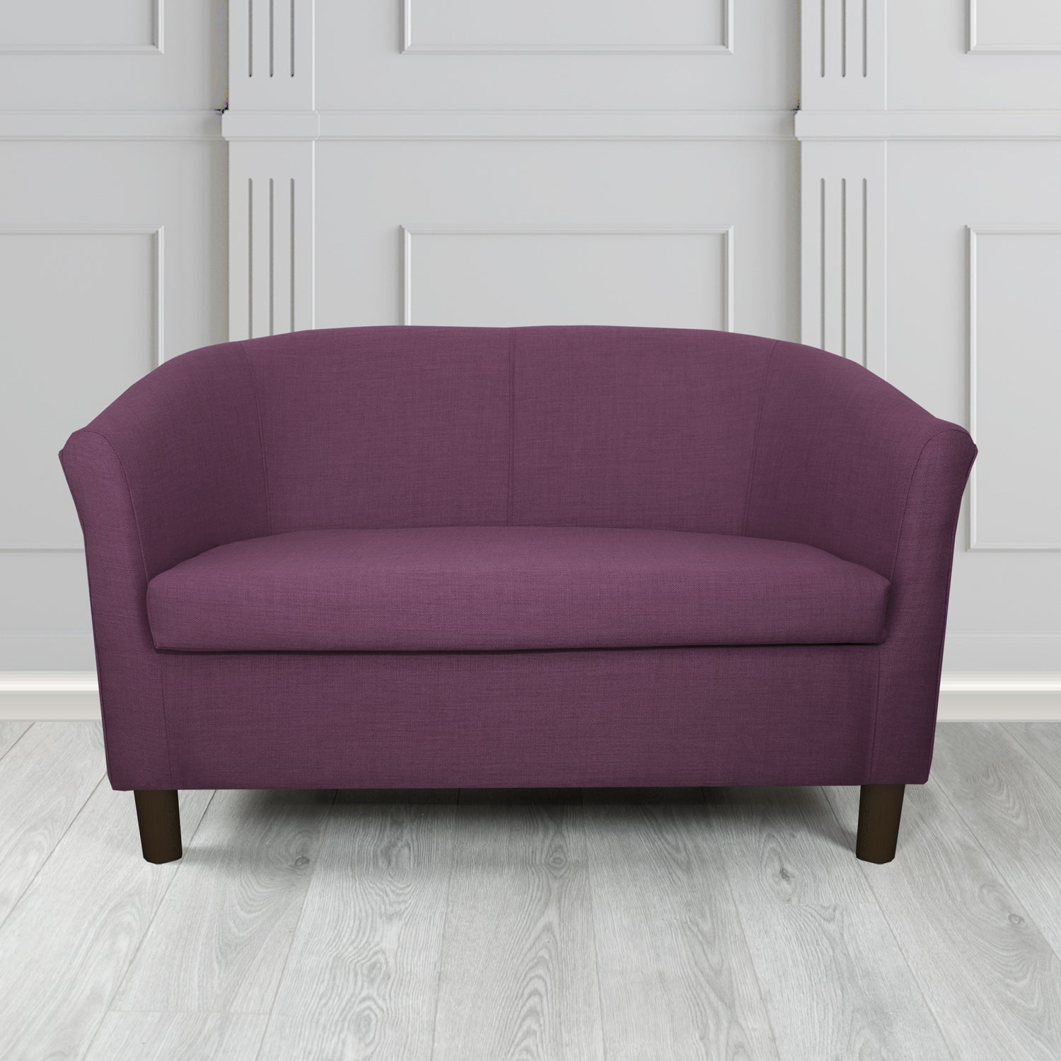 Tuscany 2 Seater Tub Sofa in Agua Fabrics Linetta Contract Crib 5 Fabric - Antimicrobial & Waterproof