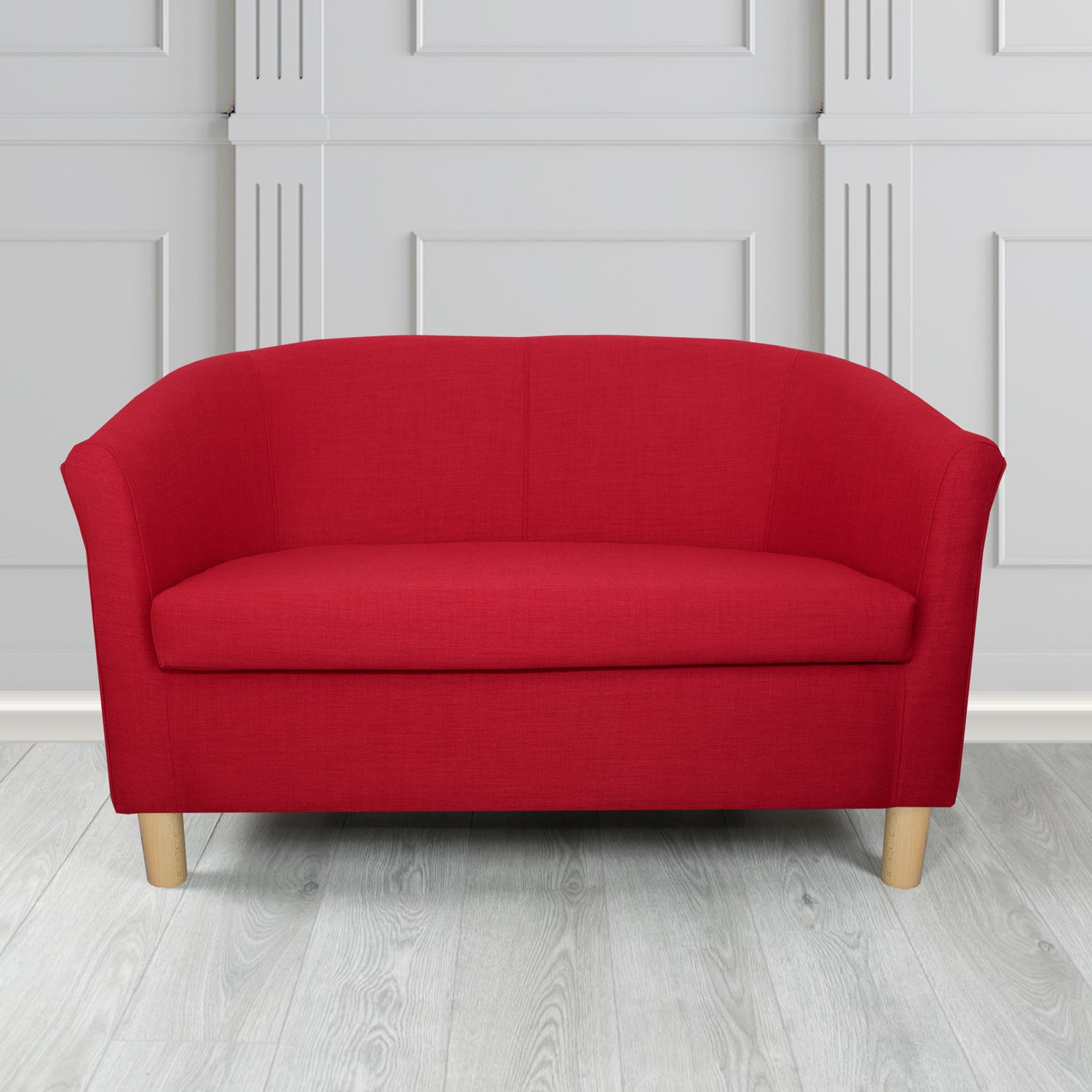 Tuscany 2 Seater Tub Sofa in Agua Fabrics Linetta Contract Crib 5 Fabric - Antimicrobial & Waterproof