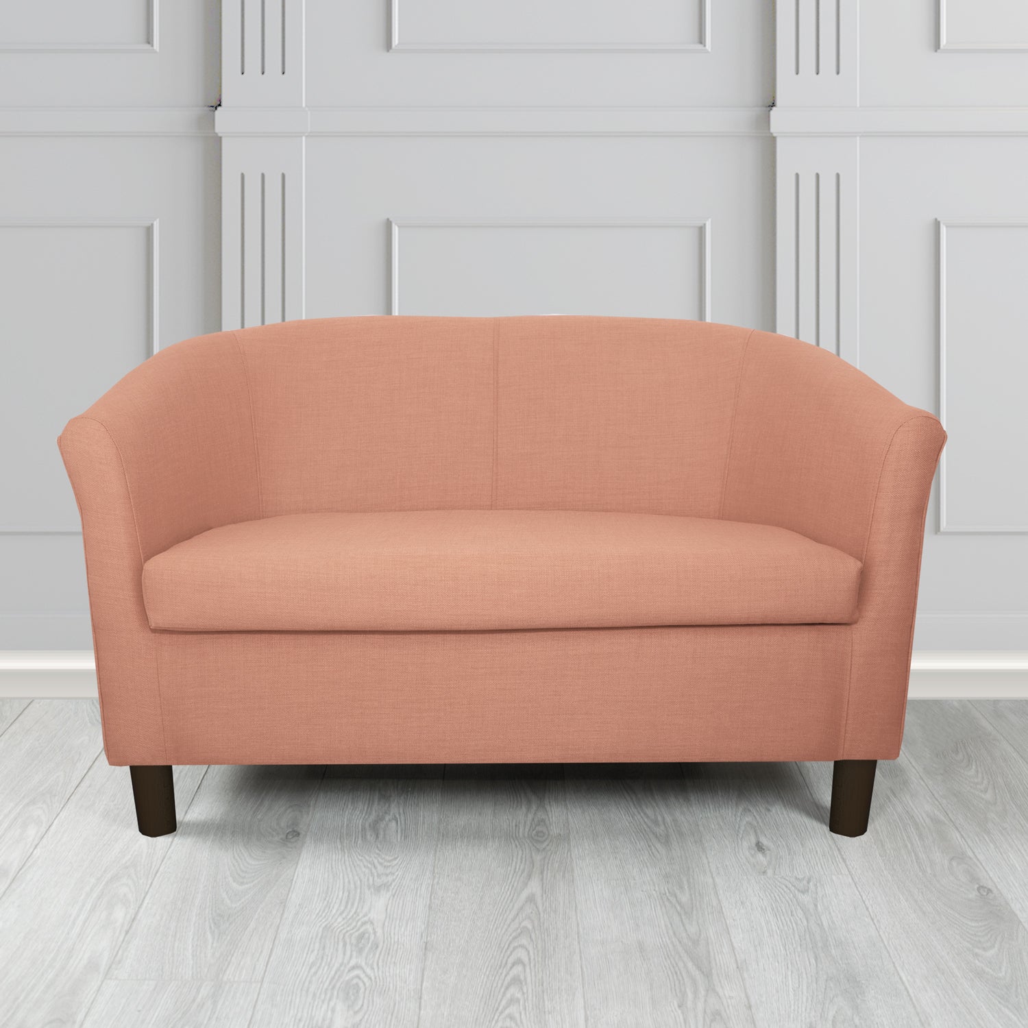 Tuscany 2 Seater Tub Sofa in Agua Fabrics Linetta Contract Crib 5 Fabric - Antimicrobial & Waterproof