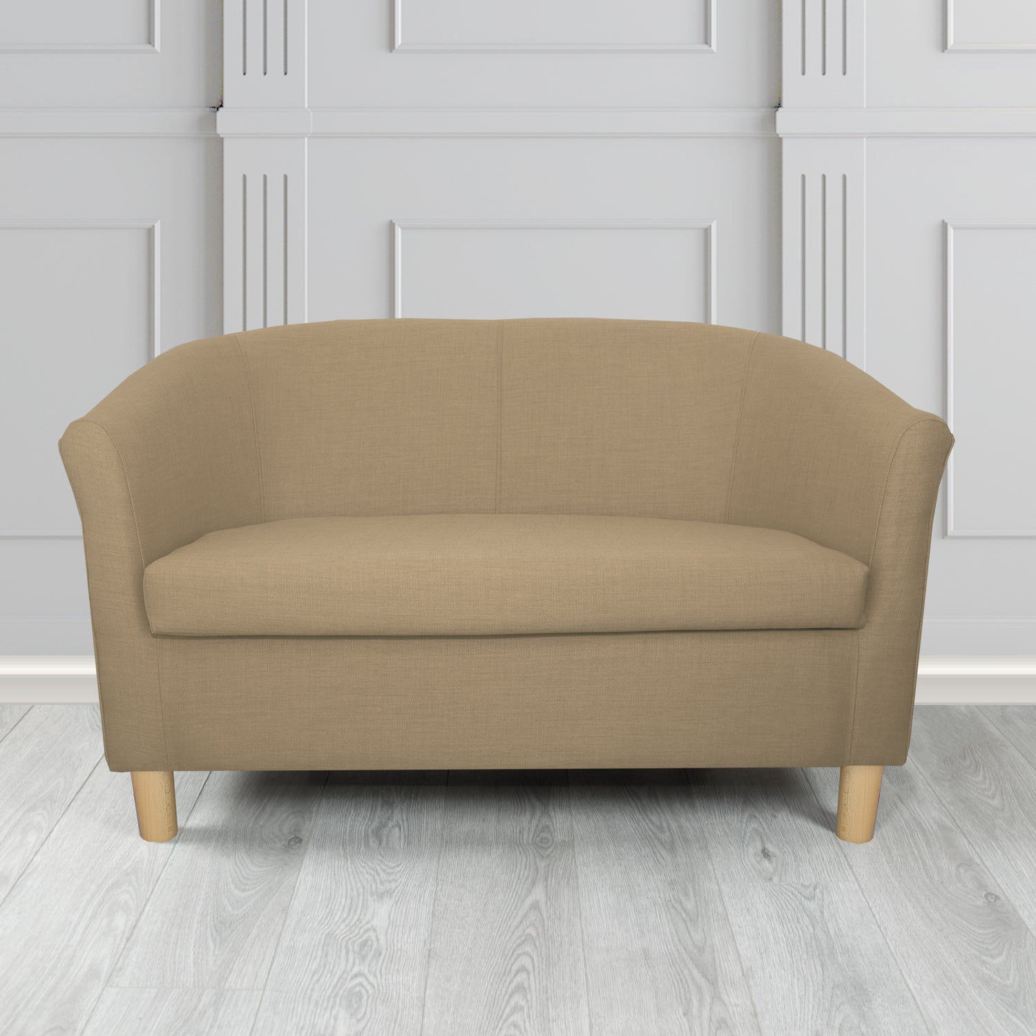 Tuscany 2 Seater Tub Sofa in Agua Fabrics Linetta Contract Crib 5 Fabric - Antimicrobial & Waterproof