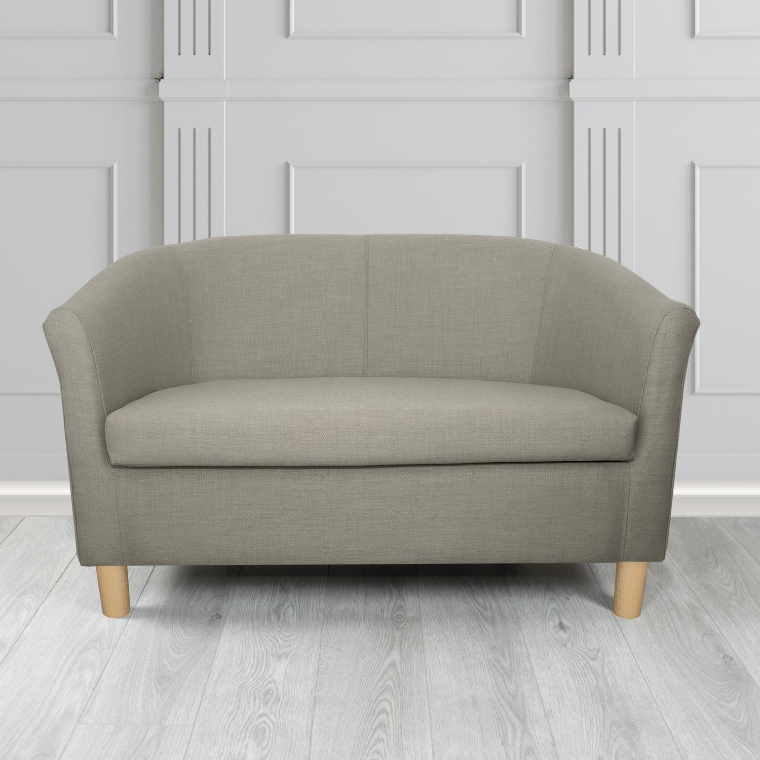 Tuscany 2 Seater Tub Sofa in Agua Fabrics Linetta Contract Crib 5 Fabric - Antimicrobial & Waterproof