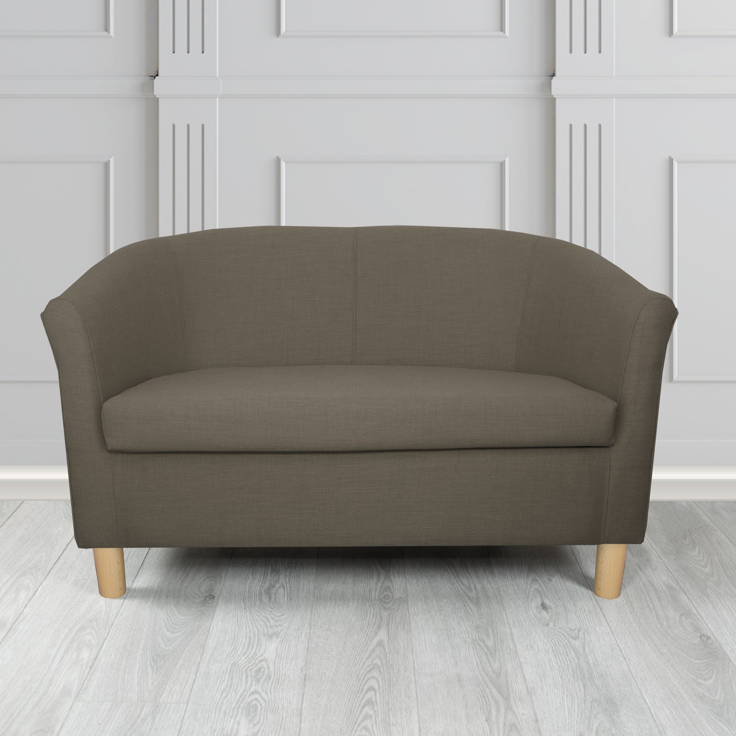 Tuscany 2 Seater Tub Sofa in Agua Fabrics Linetta Contract Crib 5 Fabric - Antimicrobial & Waterproof
