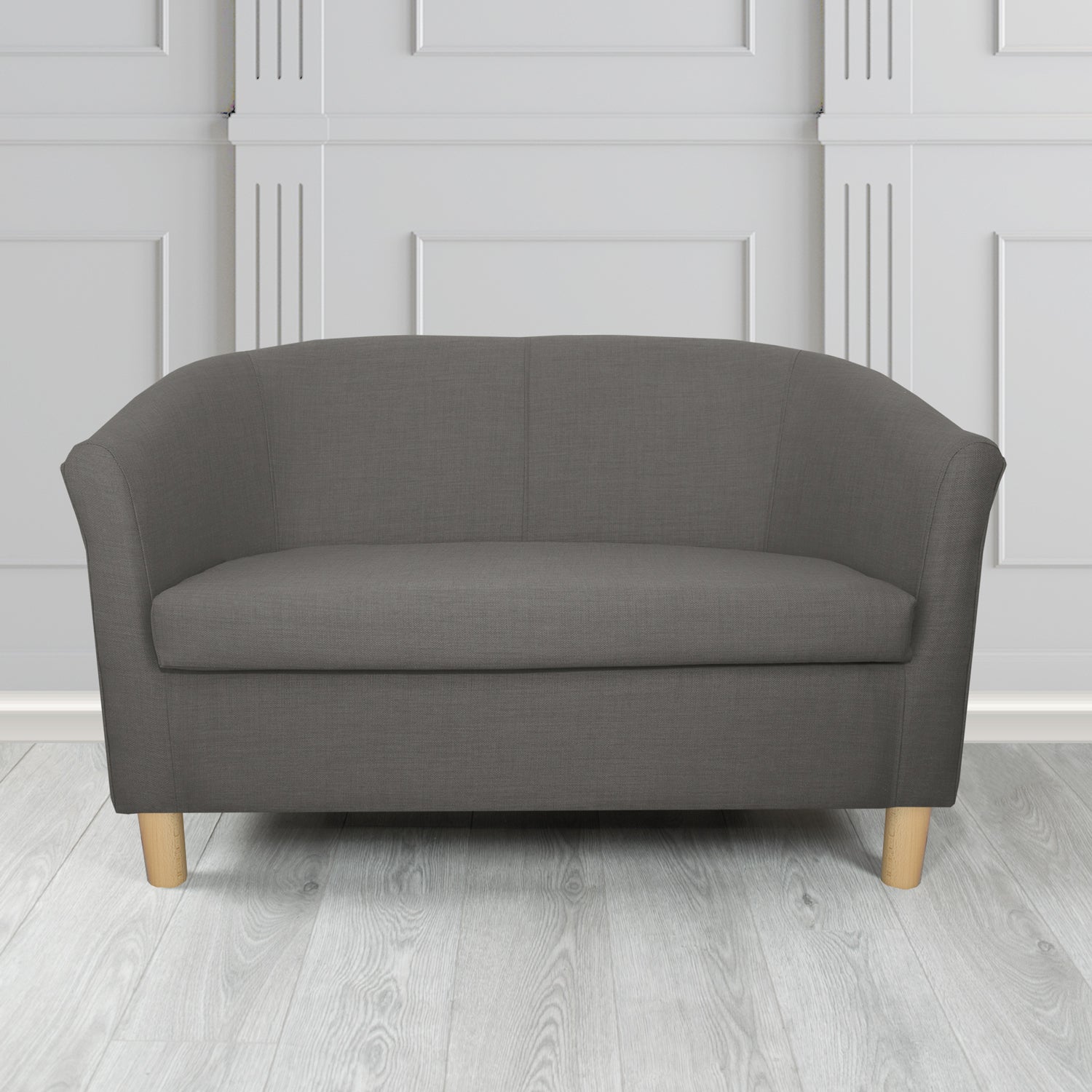 Tuscany 2 Seater Tub Sofa in Agua Fabrics Linetta Contract Crib 5 Fabric - Antimicrobial & Waterproof
