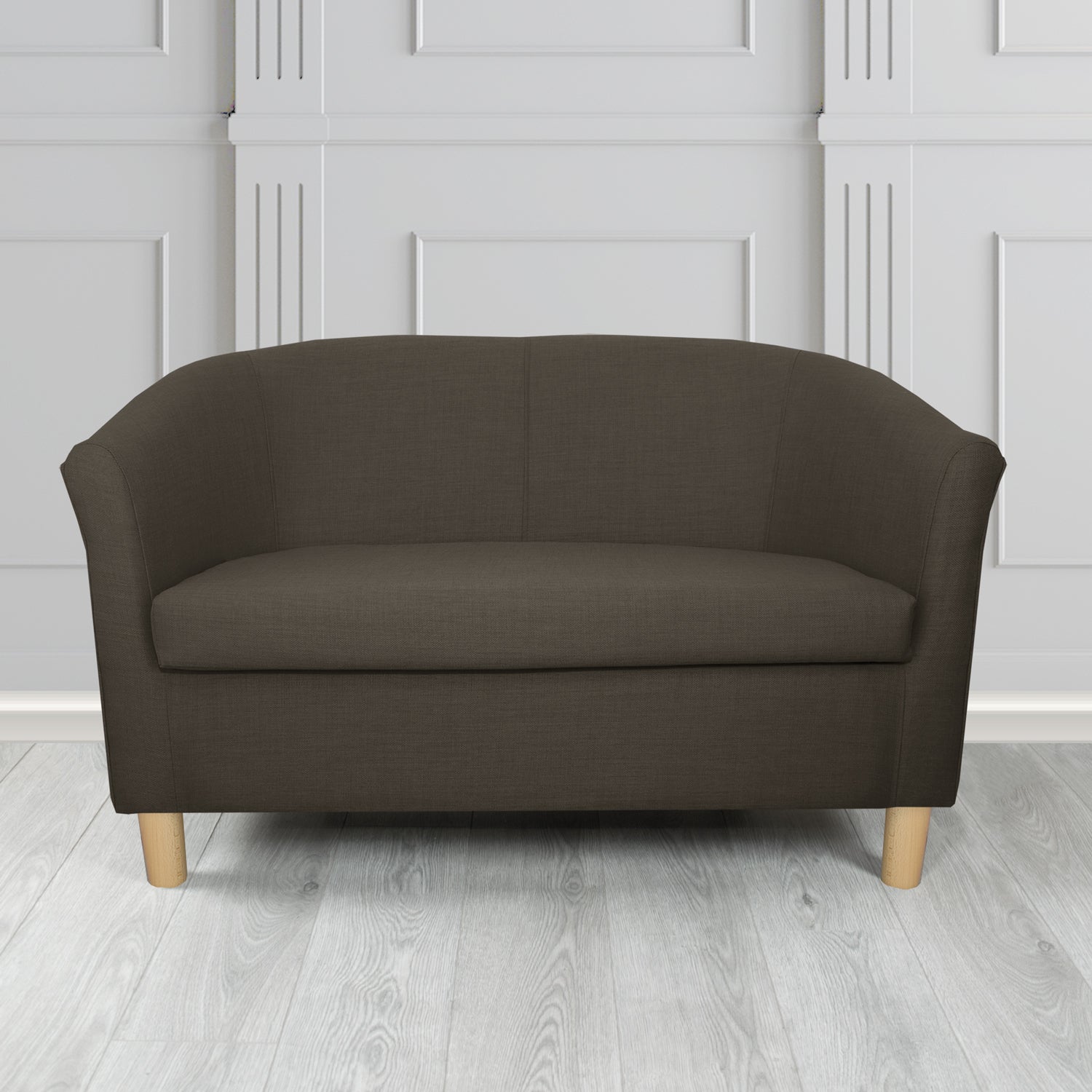 Tuscany 2 Seater Tub Sofa in Agua Fabrics Linetta Contract Crib 5 Fabric - Antimicrobial & Waterproof