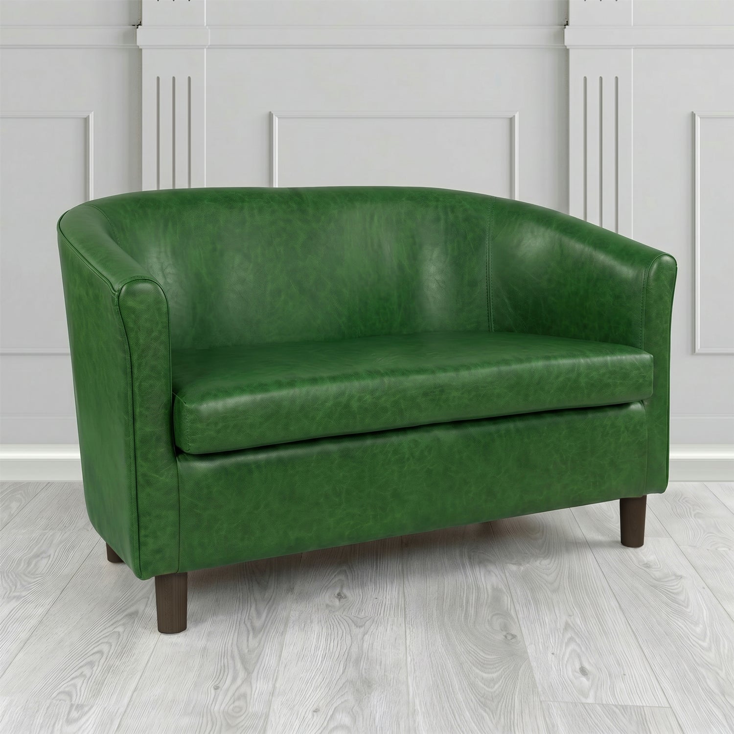 Tuscany 2 Seater Tub Sofa in Crest Leather Old English Crib 5 Genuine Leather