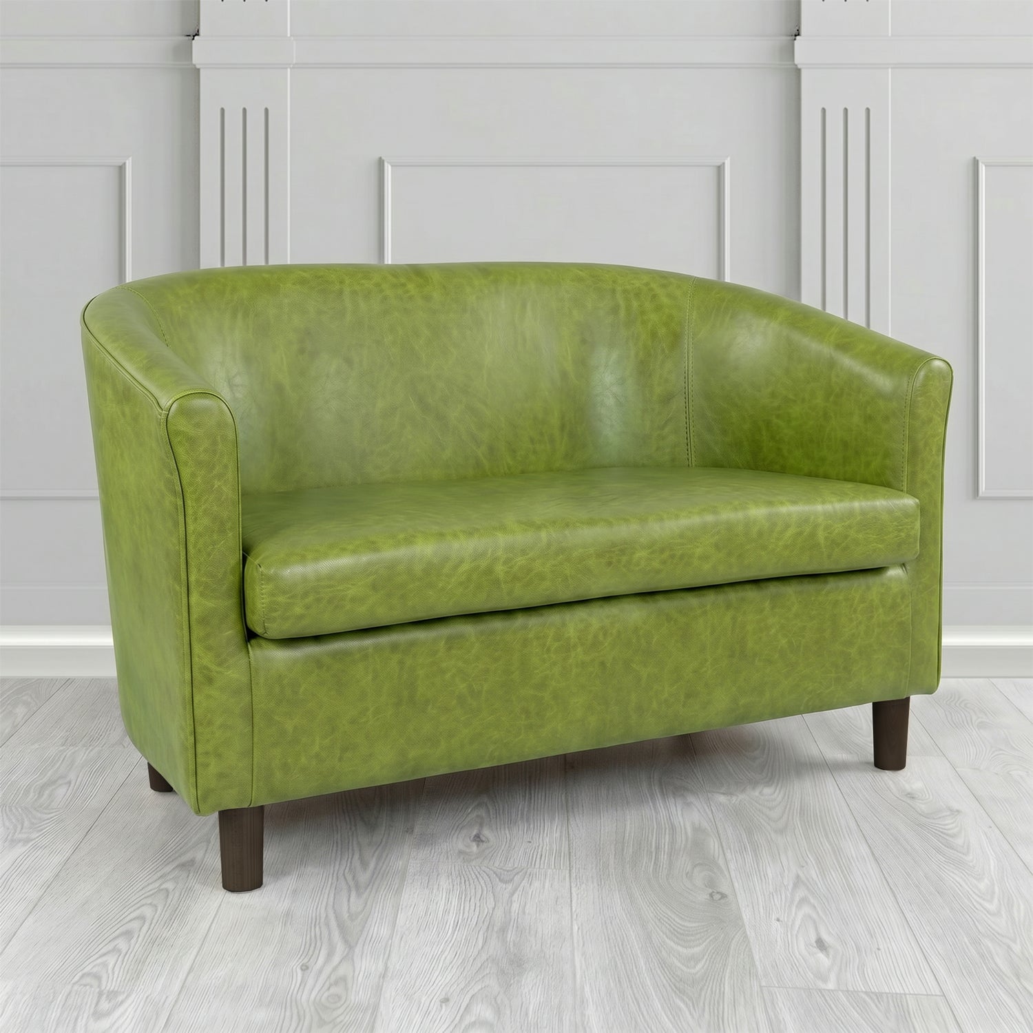 Tuscany 2 Seater Tub Sofa in Crest Leather Old English Crib 5 Genuine Leather