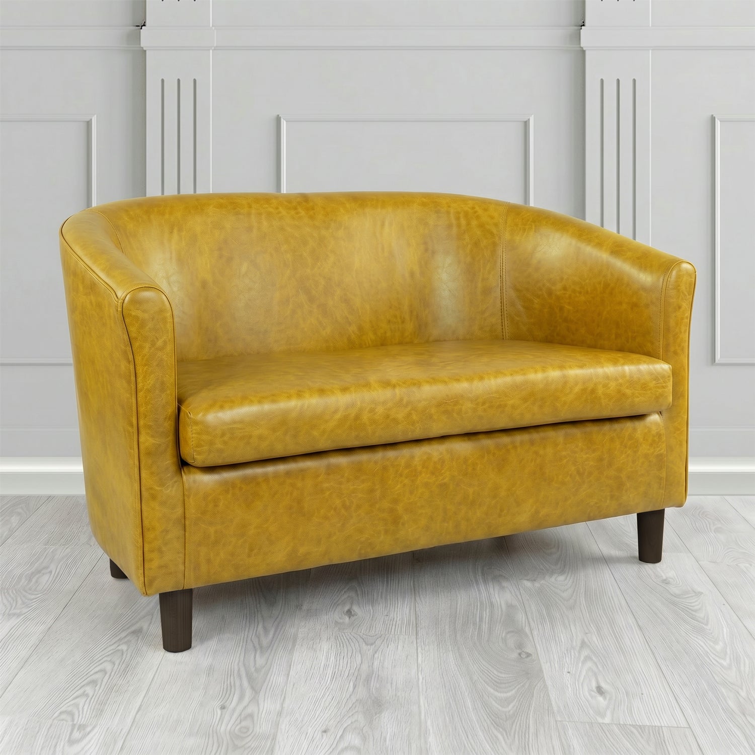 Tuscany 2 Seater Tub Sofa in Crest Leather Old English Crib 5 Genuine Leather