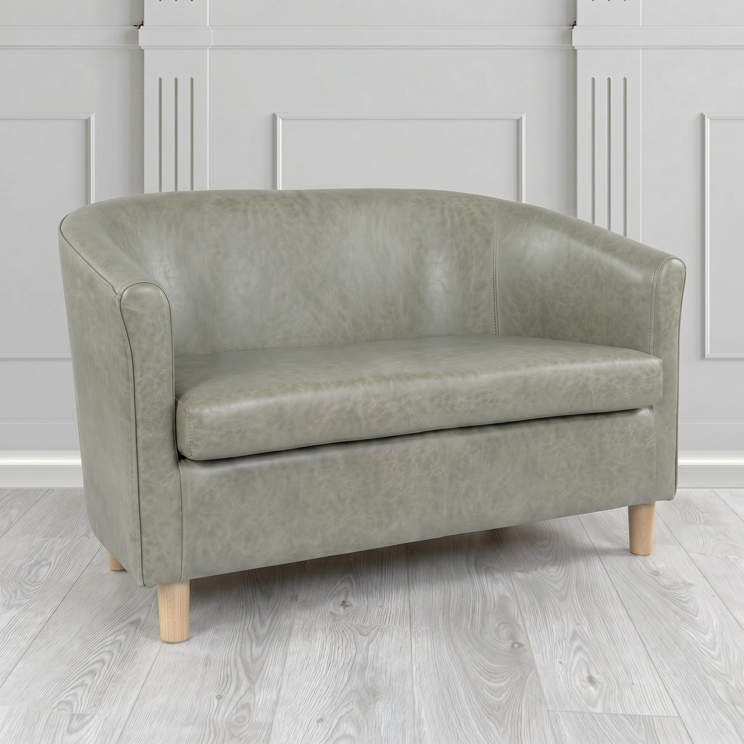 Tuscany 2 Seater Tub Sofa in Crest Leather Old English Crib 5 Genuine Leather