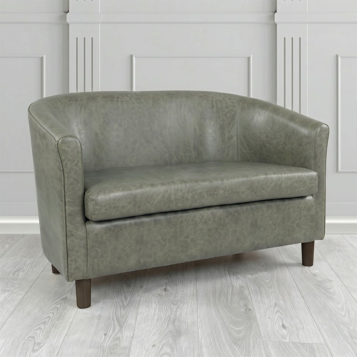 Tuscany 2 Seater Tub Sofa in Crest Leather Old English Crib 5 Genuine Leather