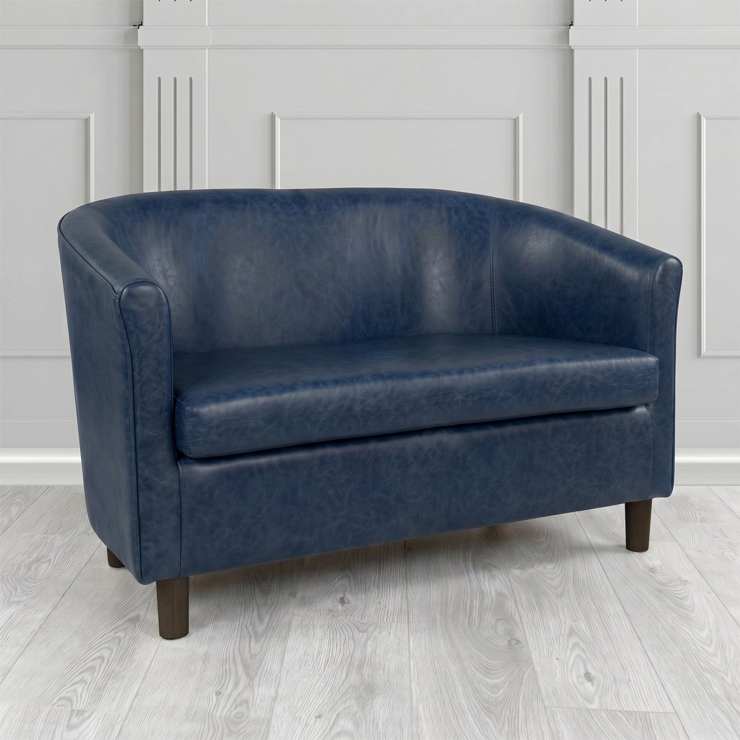 Tuscany 2 Seater Tub Sofa in Crest Leather Old English Crib 5 Genuine Leather