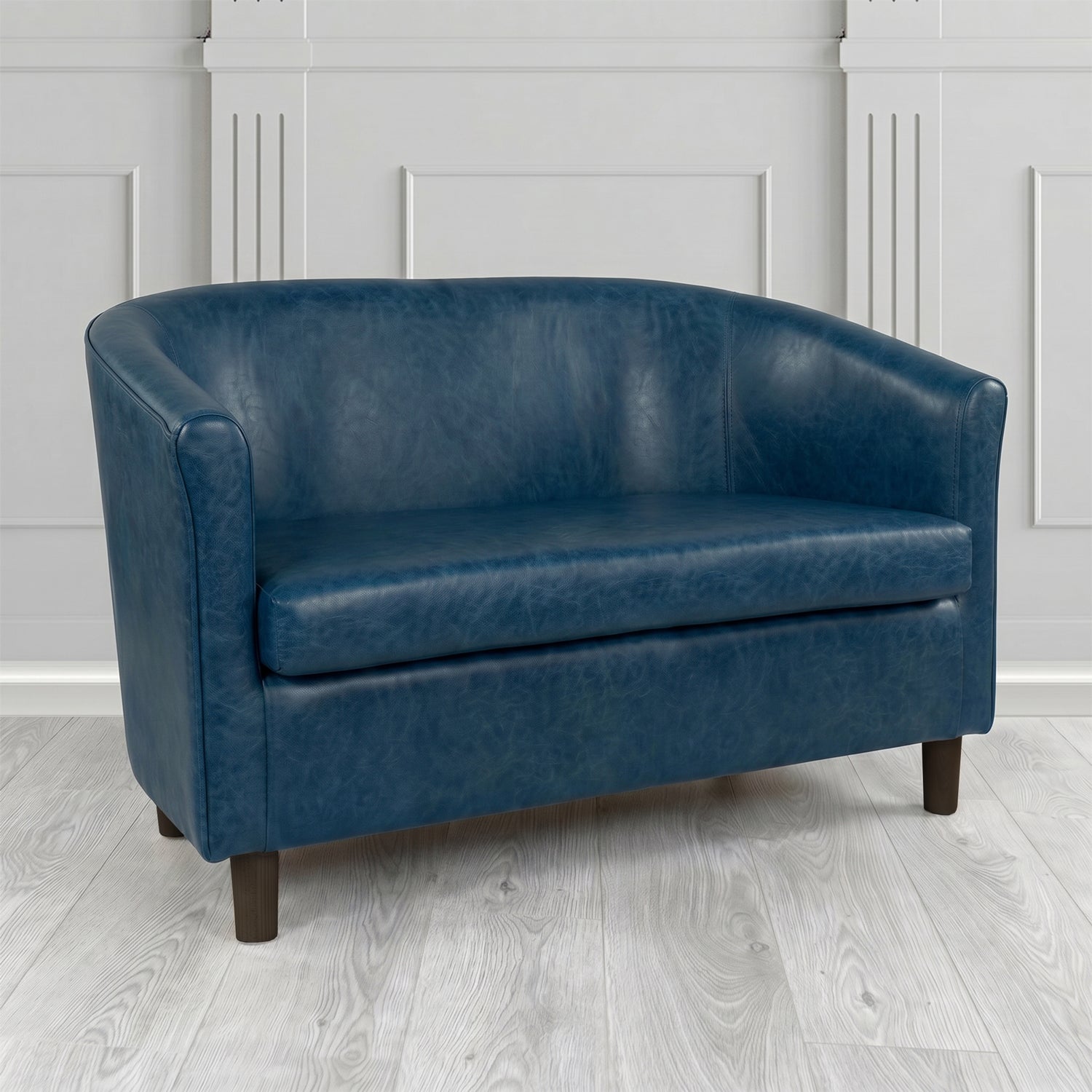 Tuscany 2 Seater Tub Sofa in Crest Leather Old English Crib 5 Genuine Leather