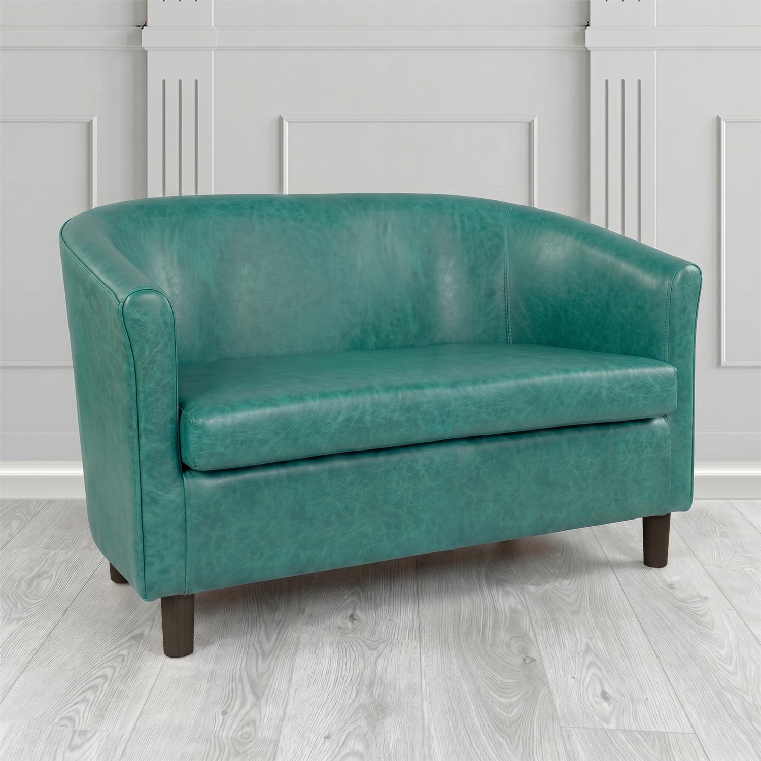 Tuscany 2 Seater Tub Sofa in Crest Leather Old English Crib 5 Genuine Leather