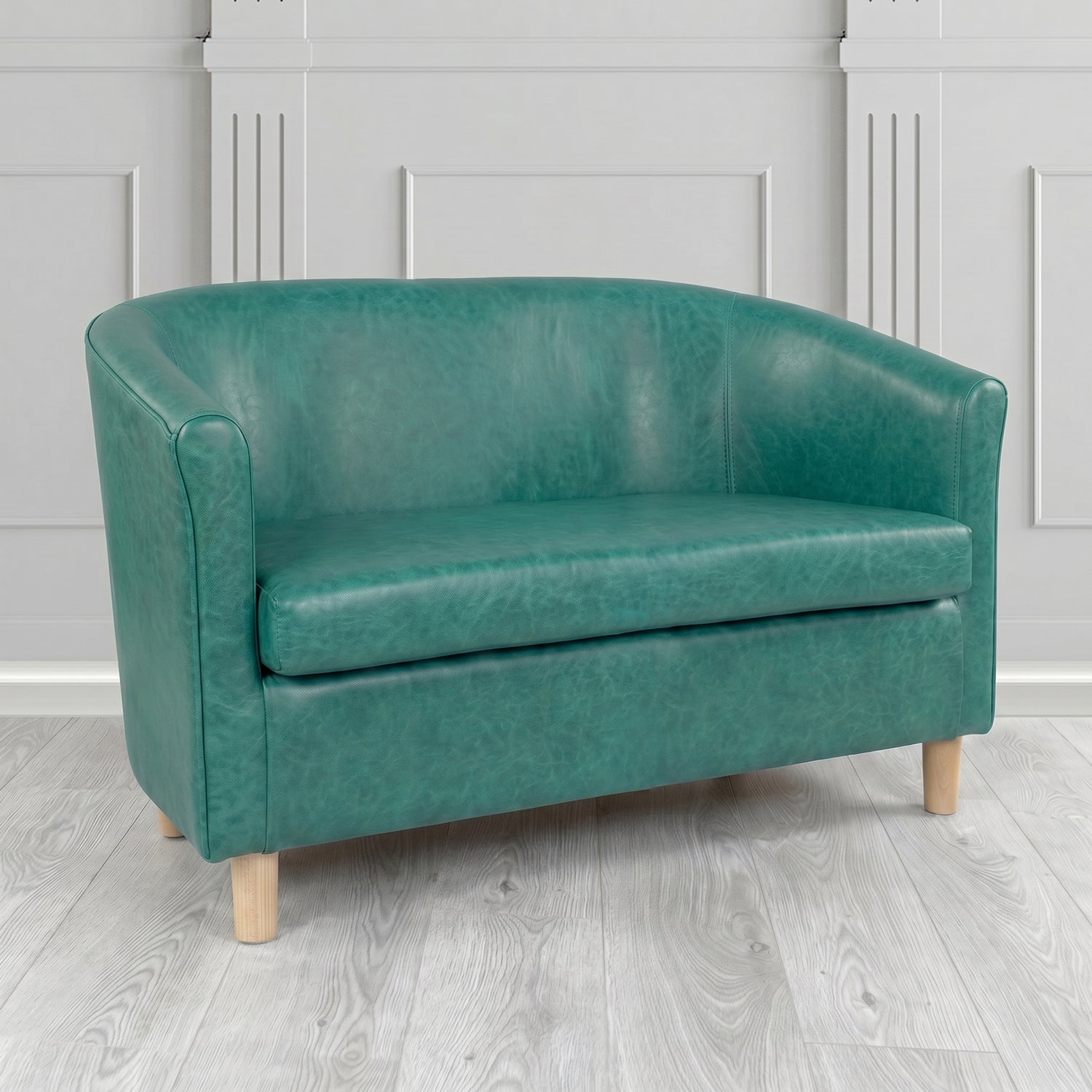 Tuscany 2 Seater Tub Sofa in Crest Leather Old English Crib 5 Genuine Leather