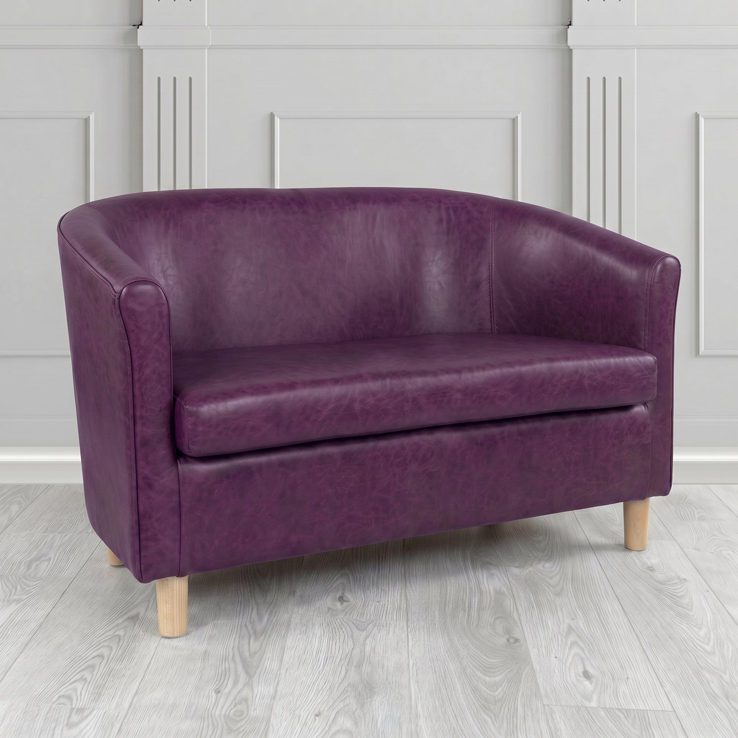 Tuscany 2 Seater Tub Sofa in Crest Leather Old English Crib 5 Genuine Leather