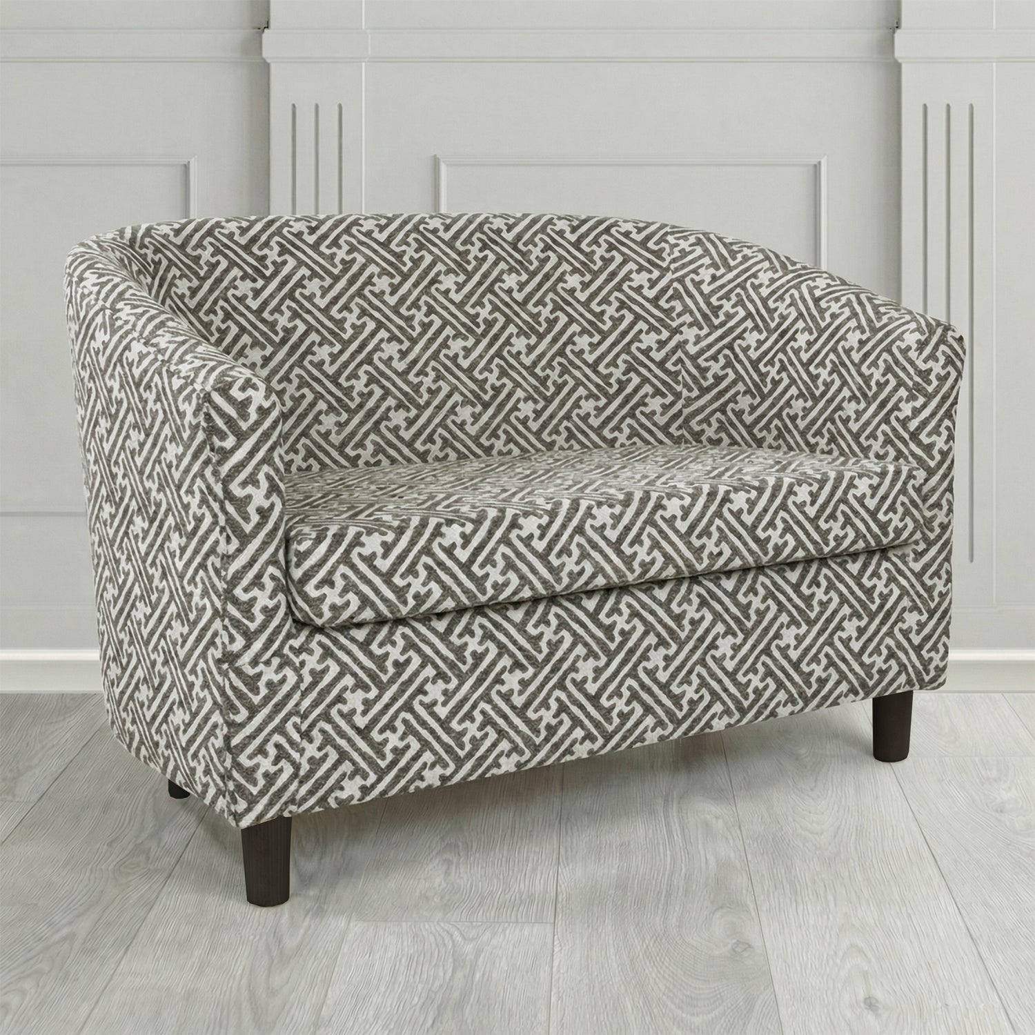 Tuscany 2 Seater Tub Sofa in Fryett's Paulo Geometric Pattern Fabric