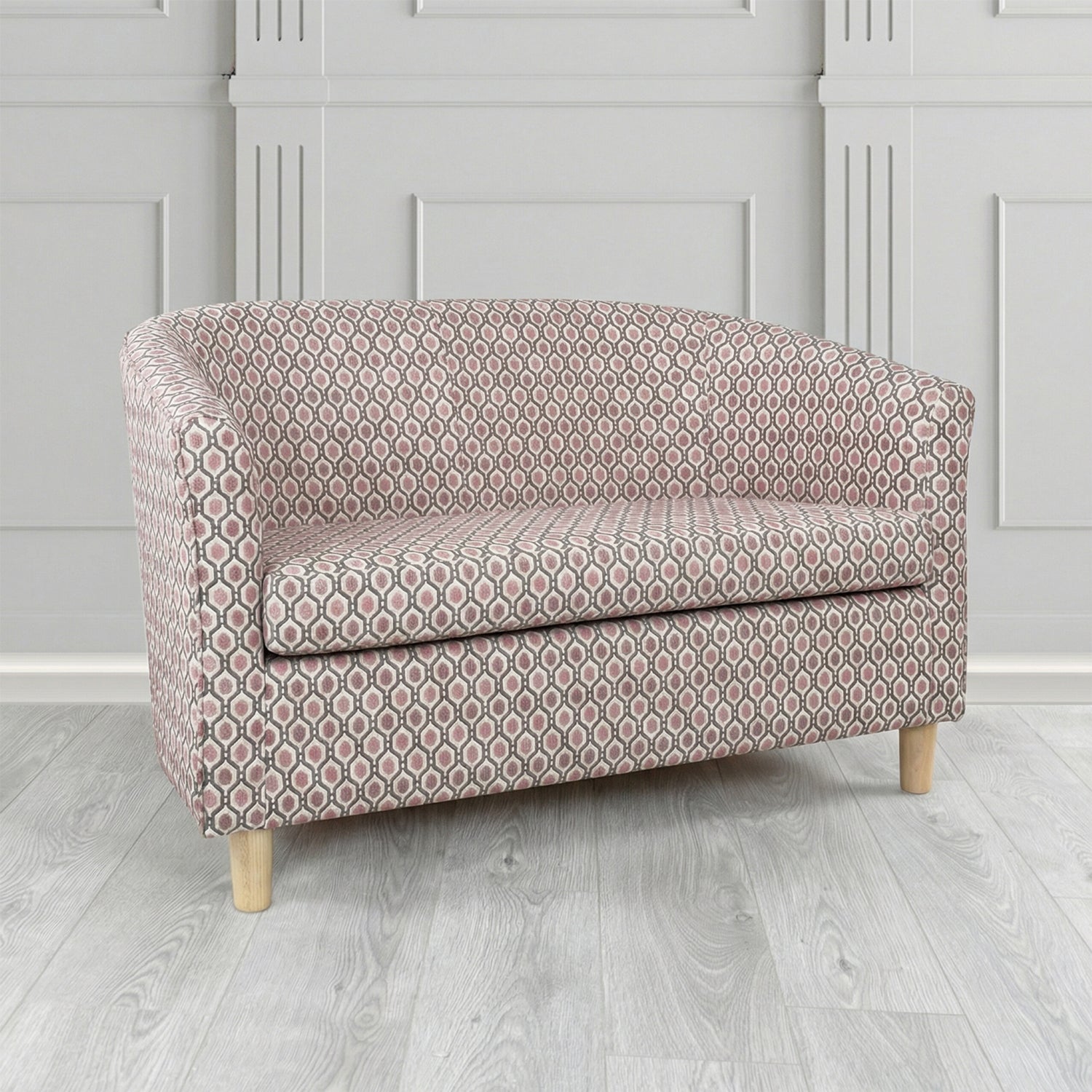 Tuscany 2 Seater Tub Sofa in Fryett's Recco Geometric Pattern Fabric