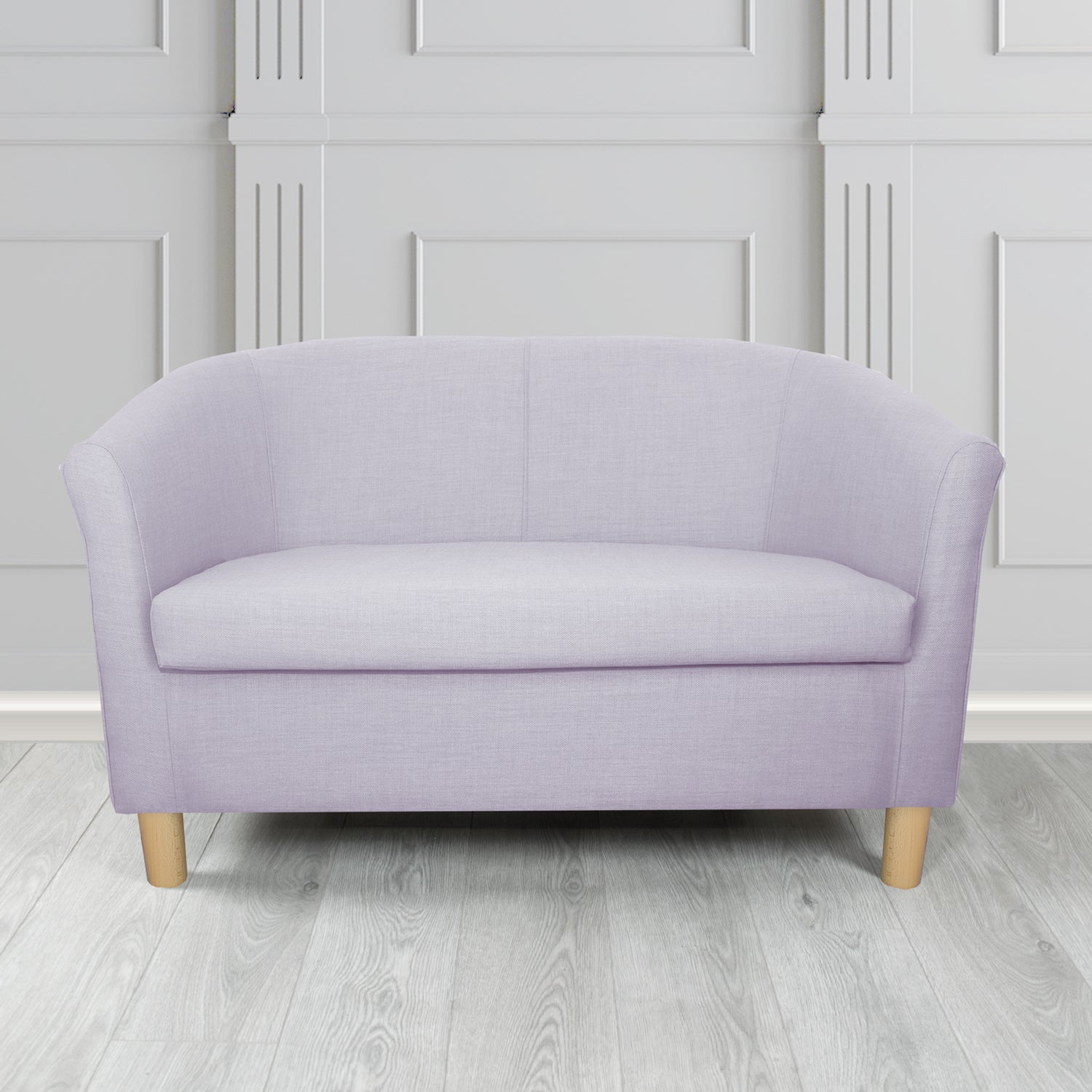 Tuscany 2 Seater Tub Sofa in Romo Osumi Plain Cotton Blend Crib 5 Fabric