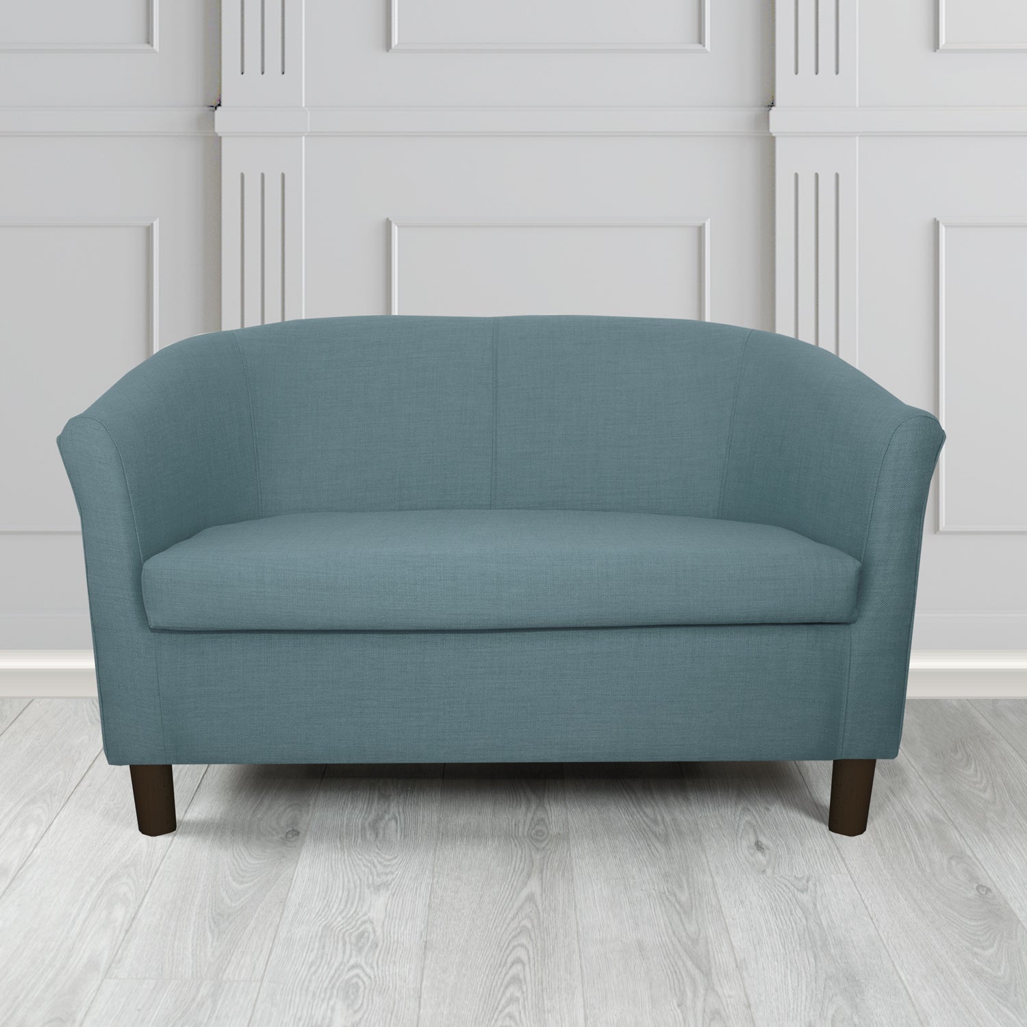Tuscany 2 Seater Tub Sofa in Romo Osumi Plain Cotton Blend Crib 5 Fabric