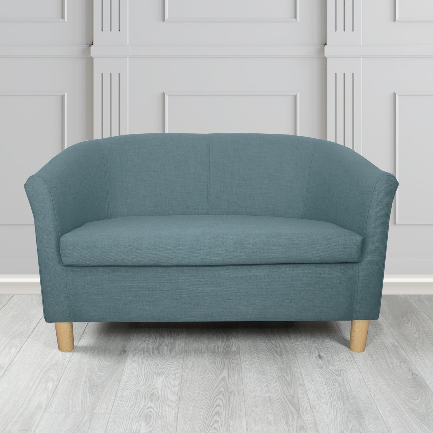 Tuscany 2 Seater Tub Sofa in Romo Osumi Plain Cotton Blend Crib 5 Fabric