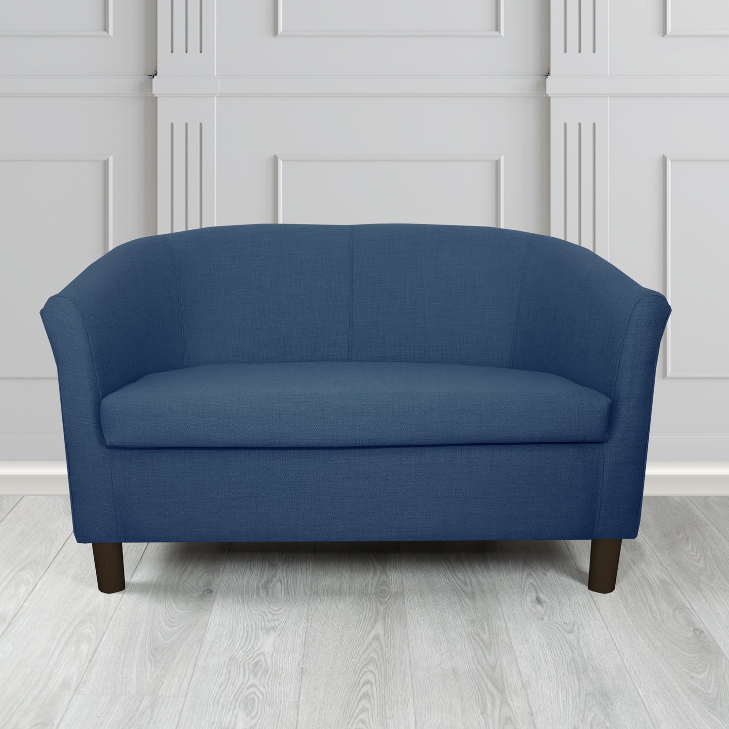 Tuscany 2 Seater Tub Sofa in Romo Osumi Plain Cotton Blend Crib 5 Fabric