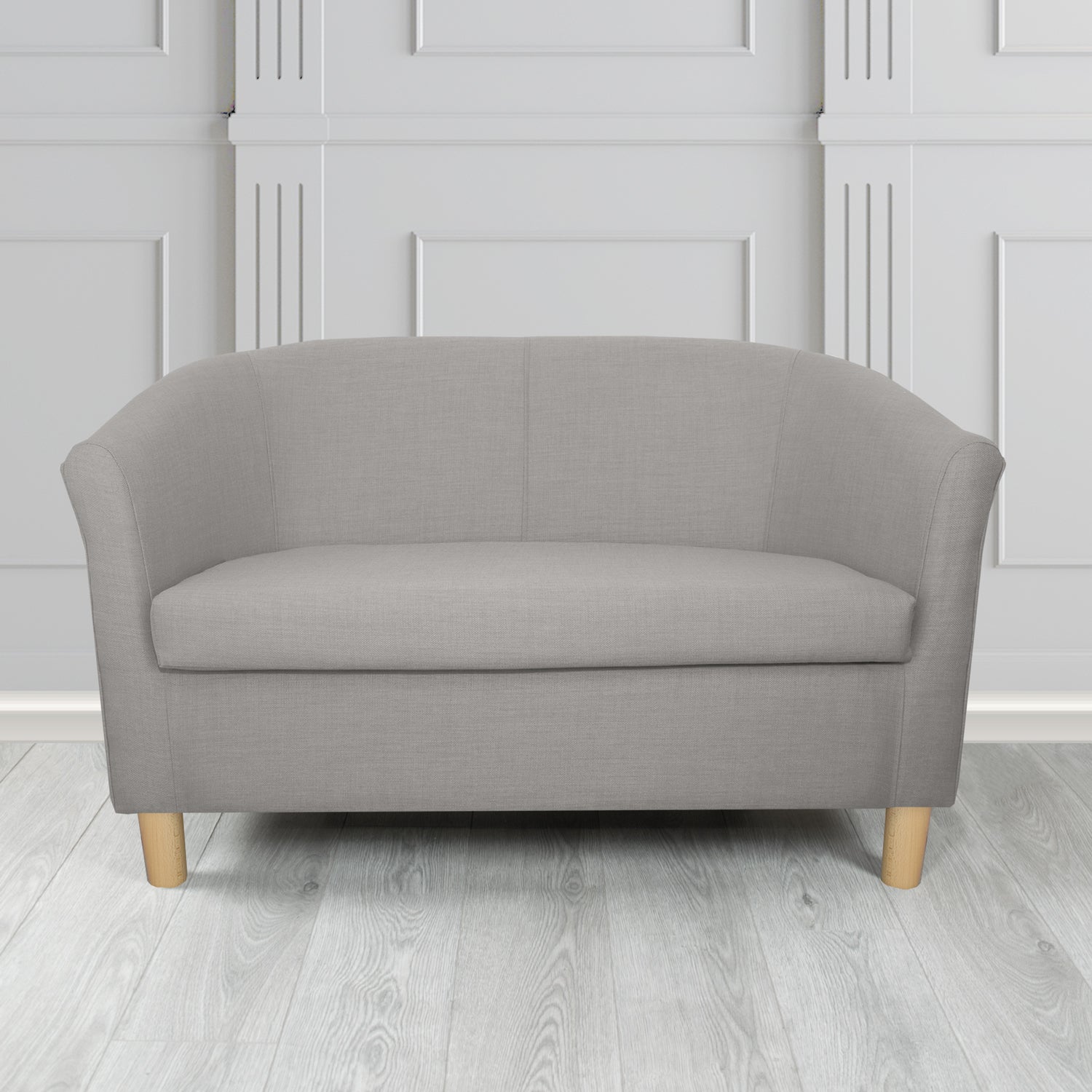 Tuscany 2 Seater Tub Sofa in Romo Osumi Plain Cotton Blend Crib 5 Fabric