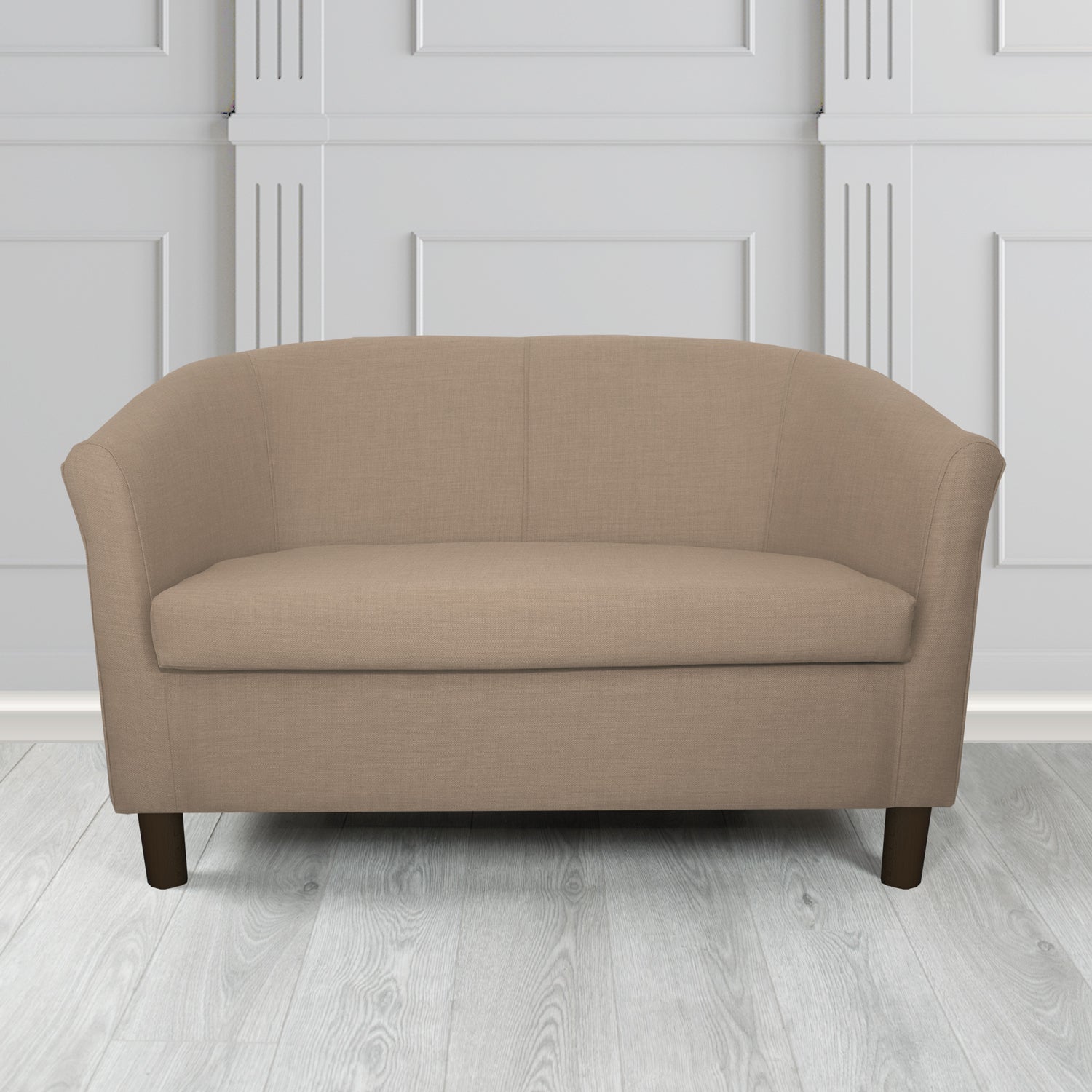 Tuscany 2 Seater Tub Sofa in Romo Osumi Plain Cotton Blend Crib 5 Fabric