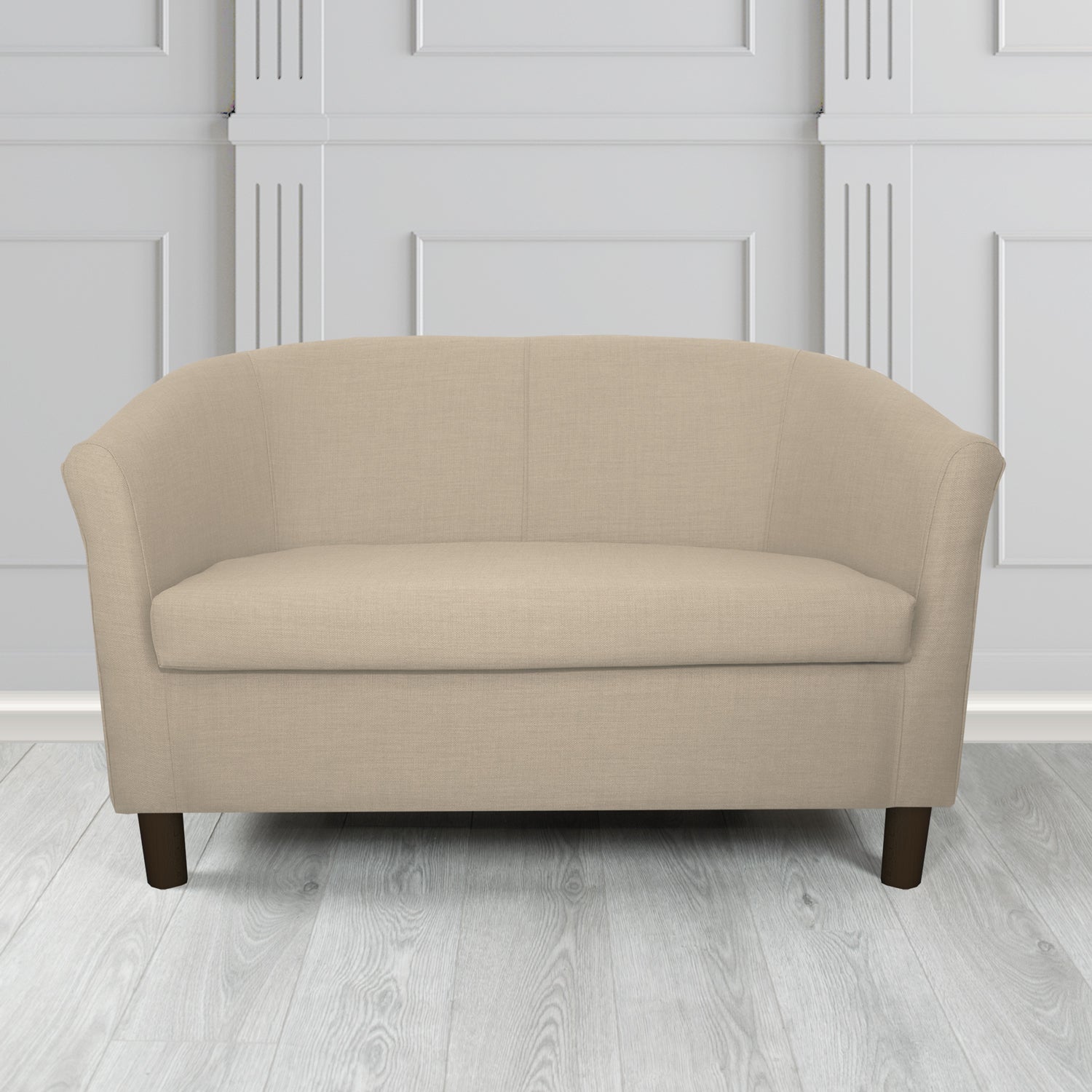 Tuscany 2 Seater Tub Sofa in Romo Osumi Plain Cotton Blend Crib 5 Fabric