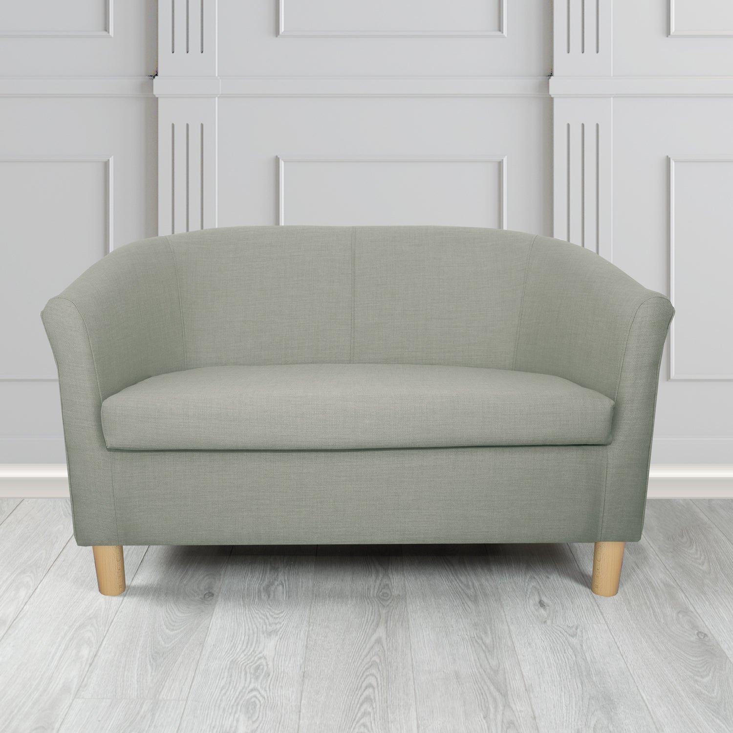 Tuscany 2 Seater Tub Sofa in Romo Osumi Plain Cotton Blend Crib 5 Fabric