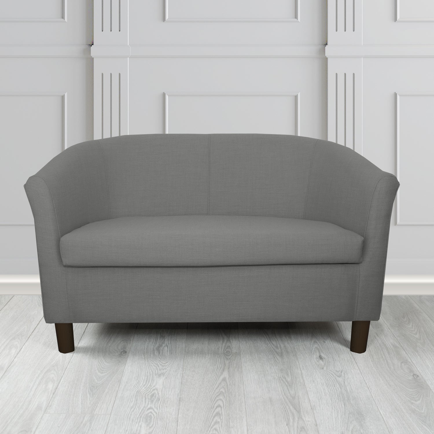 Tuscany 2 Seater Tub Sofa in Romo Osumi Plain Cotton Blend Crib 5 Fabric
