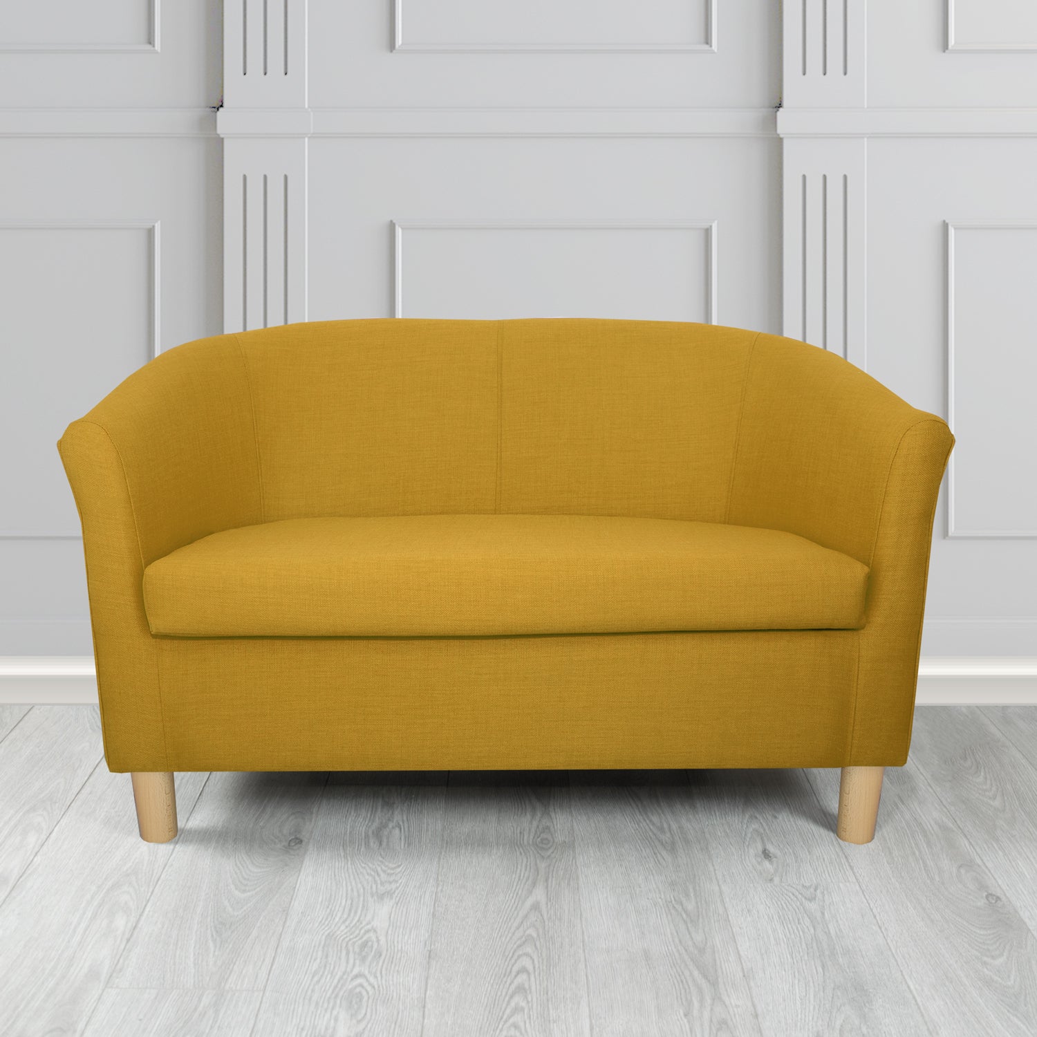 Tuscany 2 Seater Tub Sofa in Romo Osumi Plain Cotton Blend Crib 5 Fabric