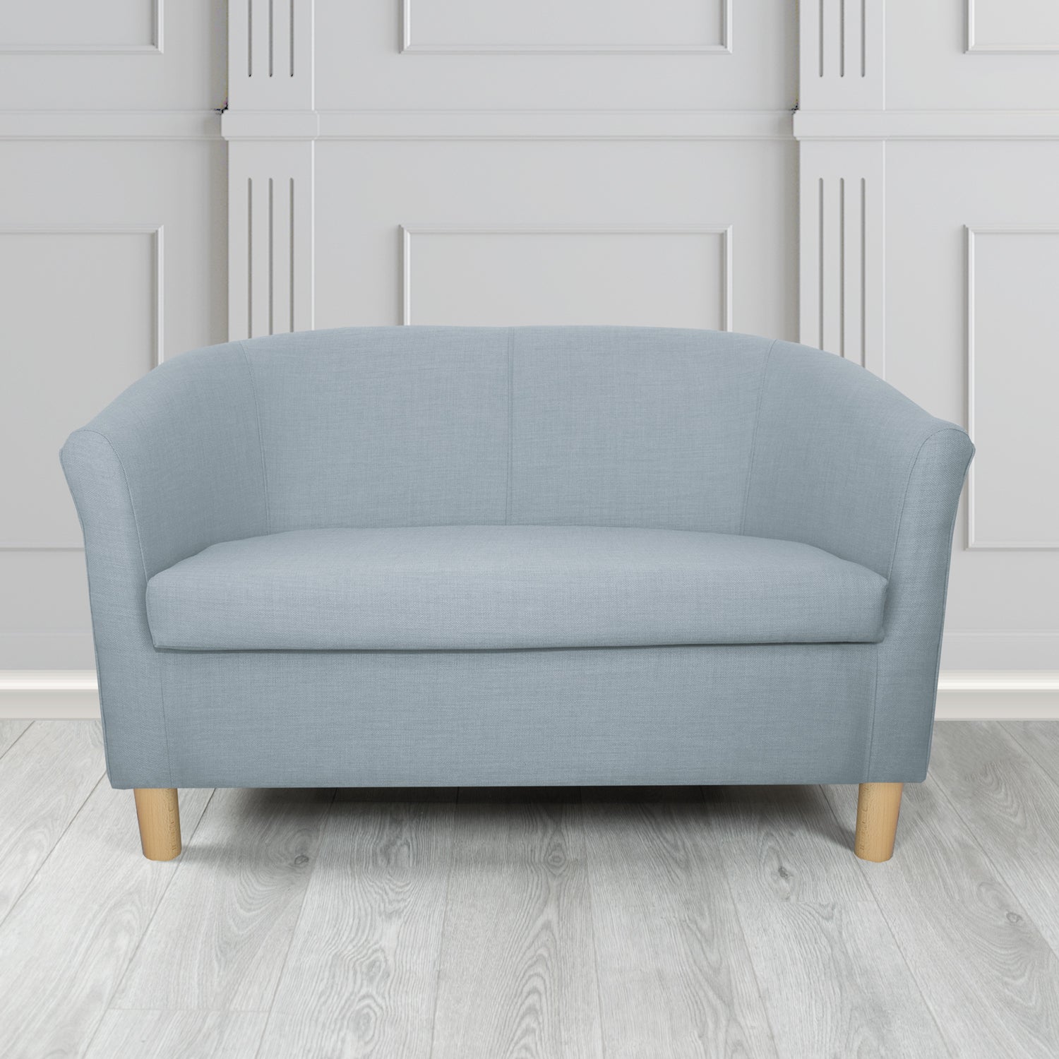 Tuscany 2 Seater Tub Sofa in Romo Osumi Plain Cotton Blend Crib 5 Fabric