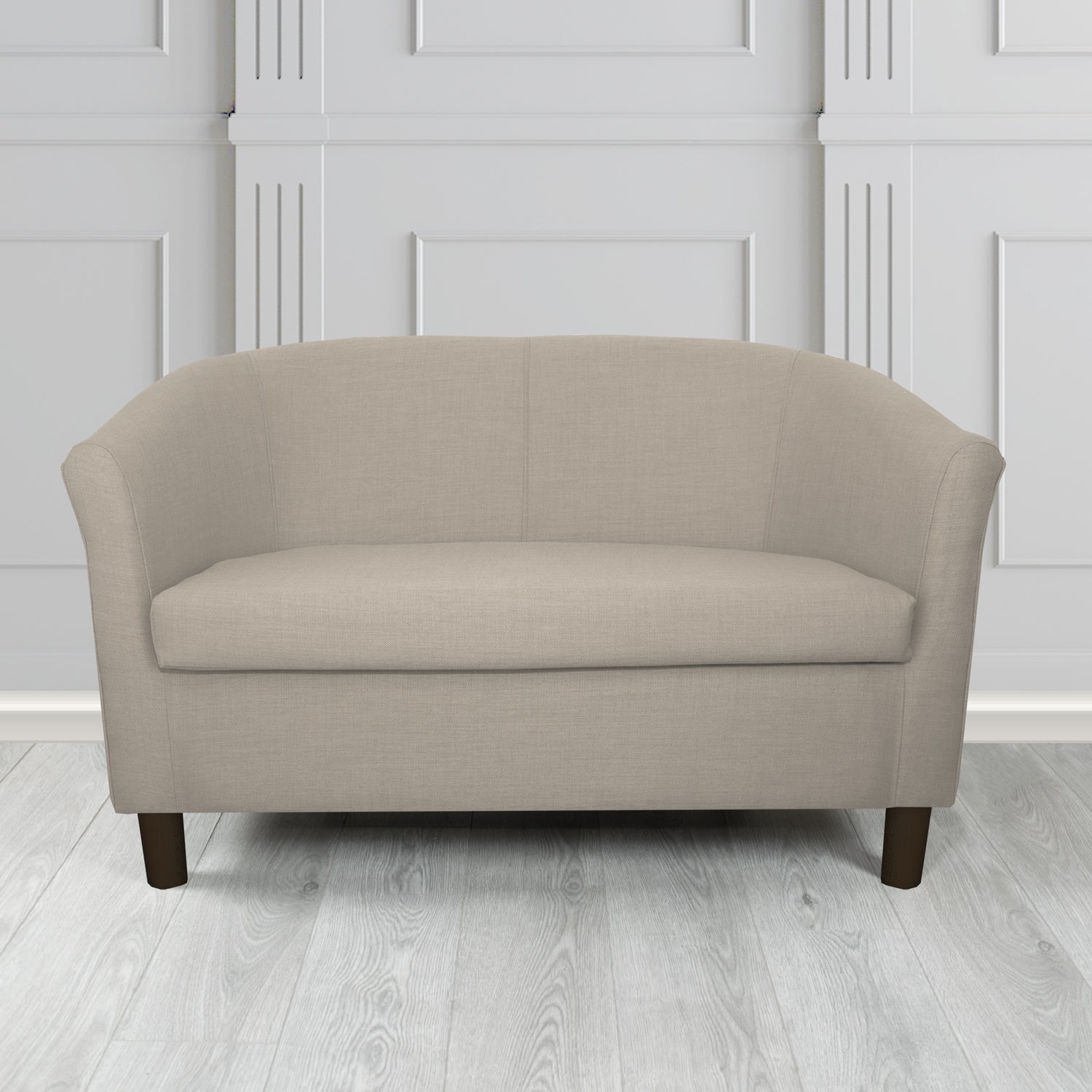 Tuscany 2 Seater Tub Sofa in Romo Osumi Plain Cotton Blend Crib 5 Fabric