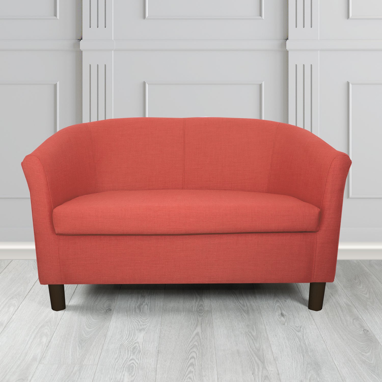 Tuscany 2 Seater Tub Sofa in Romo Osumi Plain Cotton Blend Crib 5 Fabric