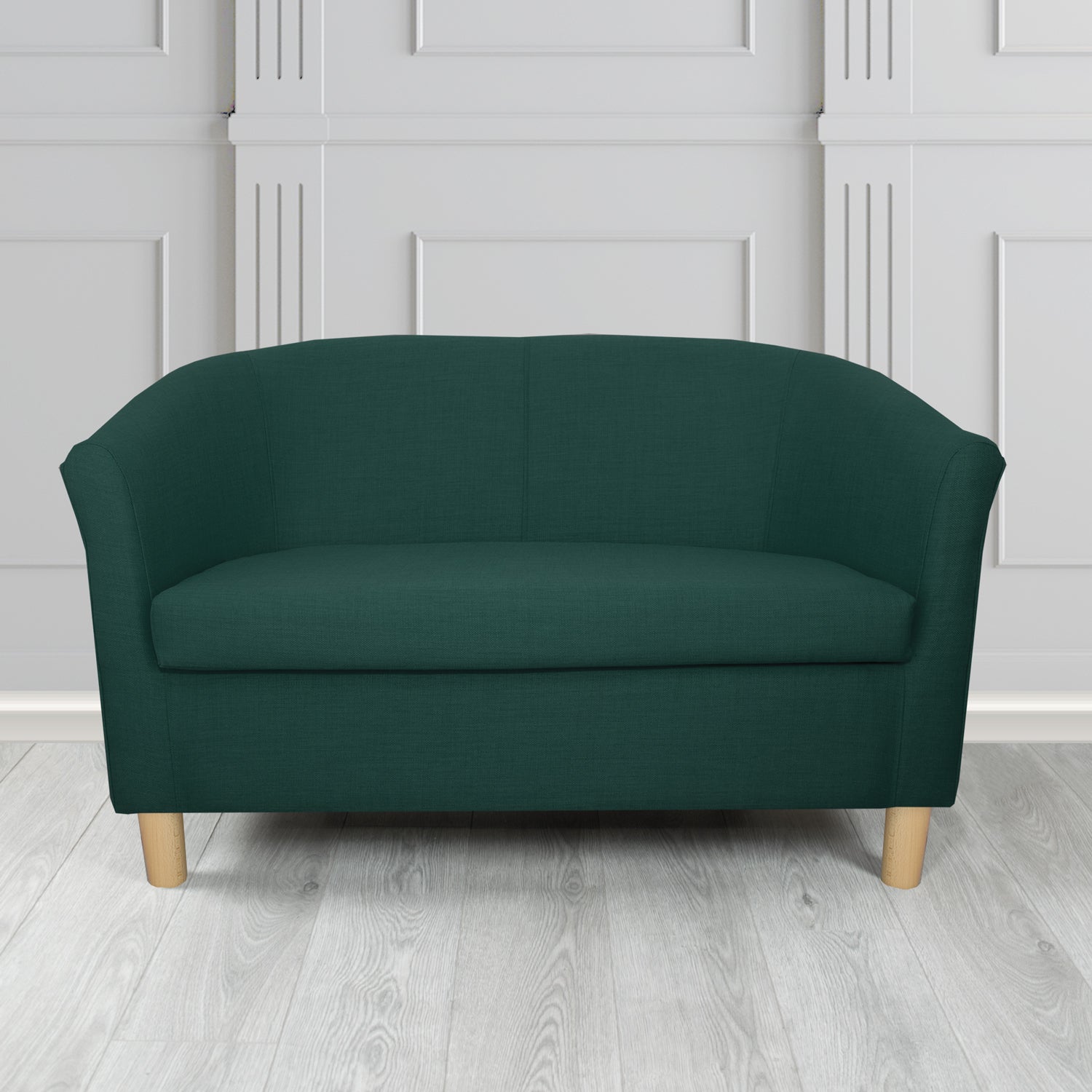 Tuscany 2 Seater Tub Sofa in Romo Osumi Plain Cotton Blend Crib 5 Fabric