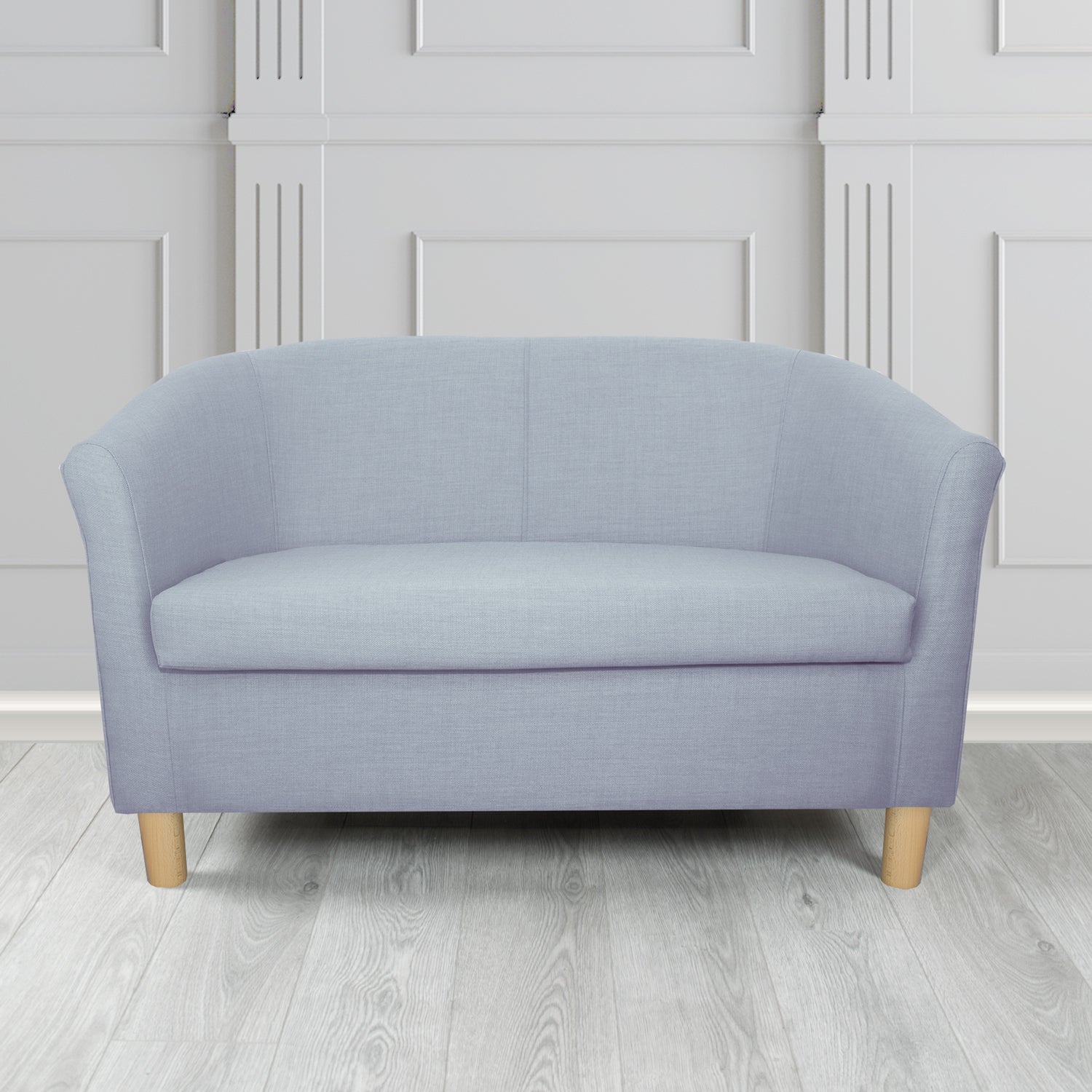 Tuscany 2 Seater Tub Sofa in Romo Osumi Plain Cotton Blend Crib 5 Fabric