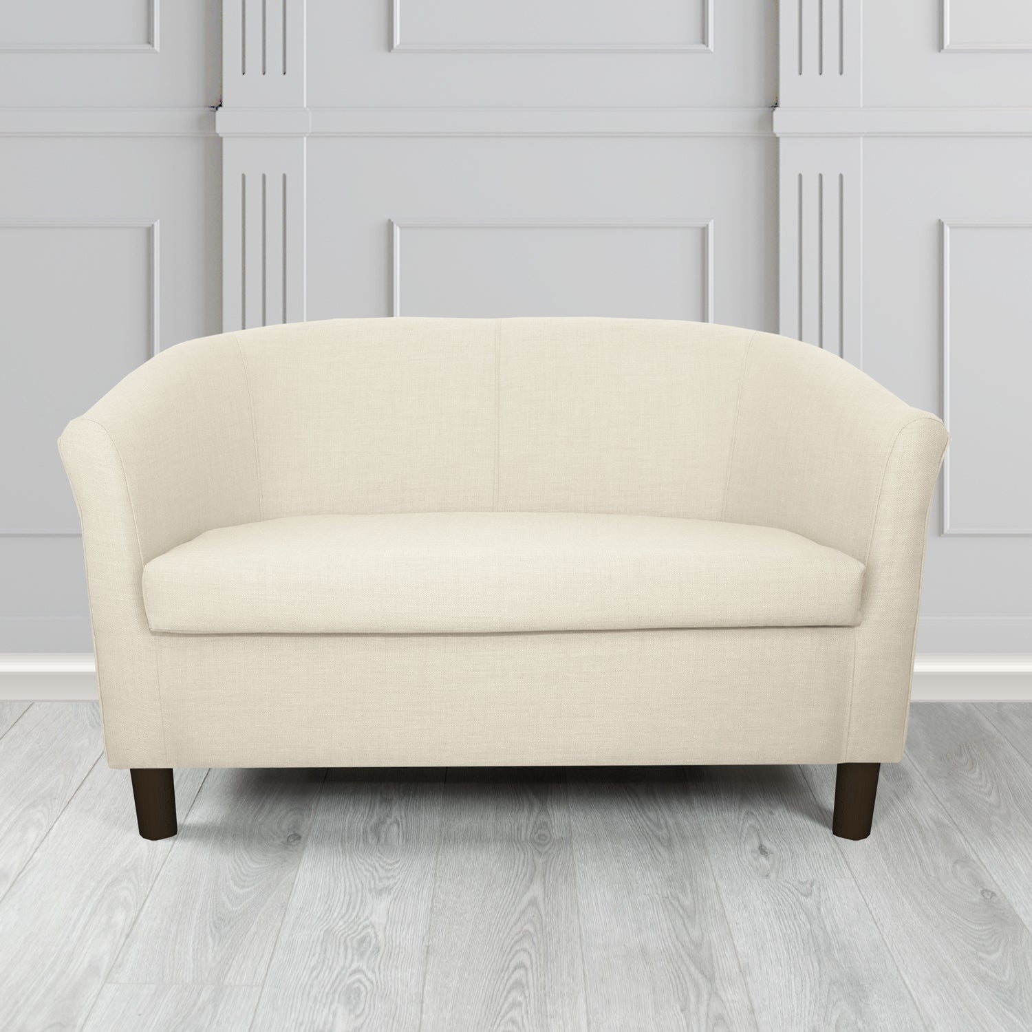 Tuscany 2 Seater Tub Sofa in Romo Osumi Plain Cotton Blend Crib 5 Fabric