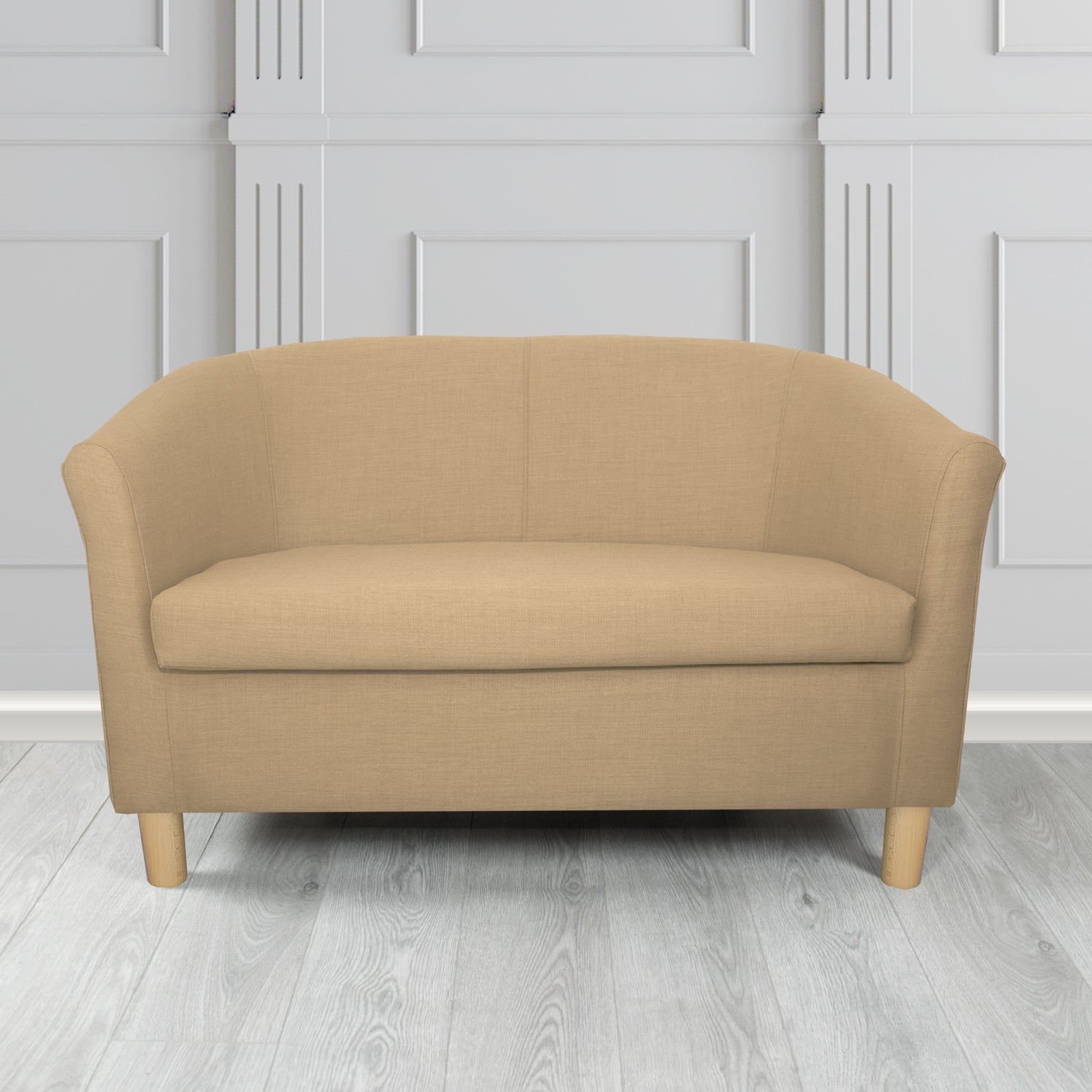 Tuscany 2 Seater Tub Sofa in Romo Osumi Plain Cotton Blend Crib 5 Fabric