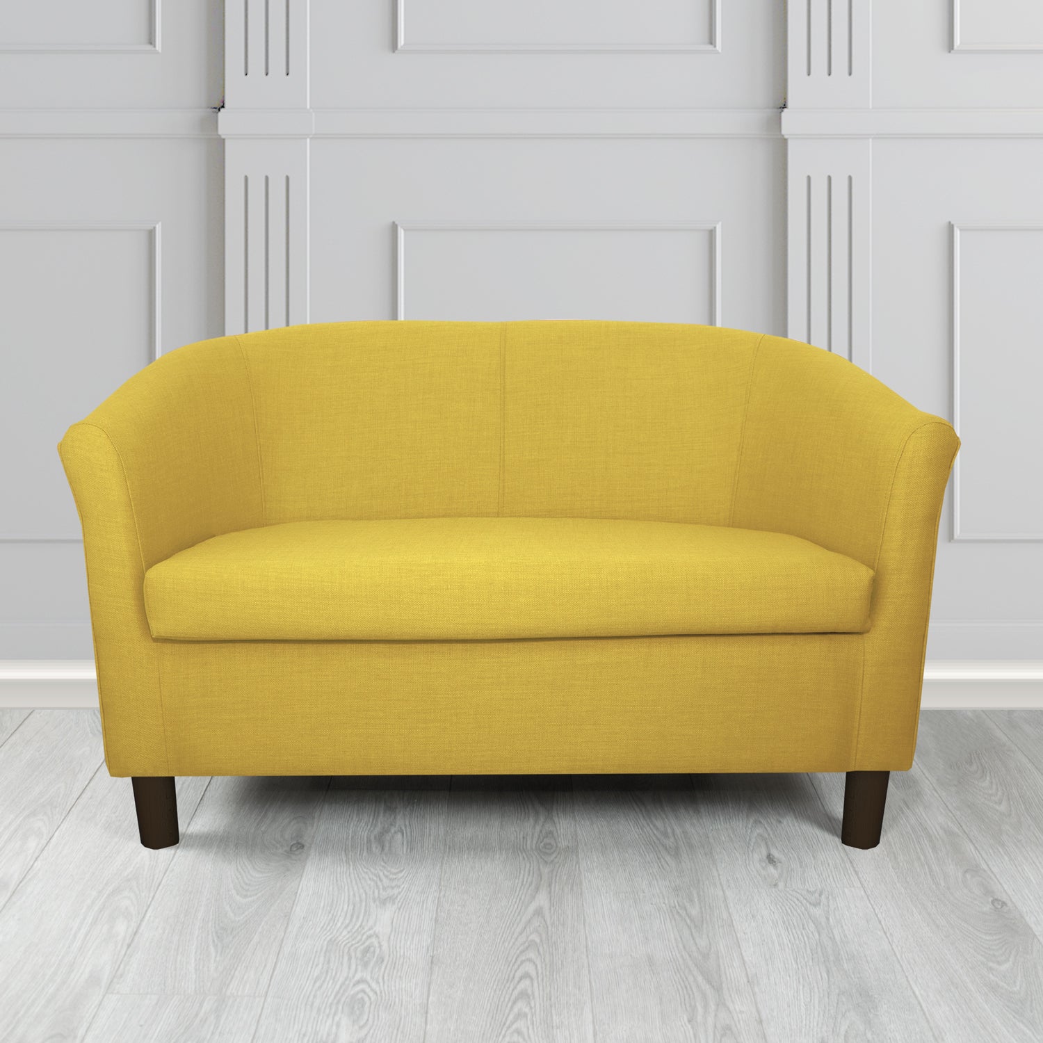 Tuscany 2 Seater Tub Sofa in Romo Osumi Plain Cotton Blend Crib 5 Fabric